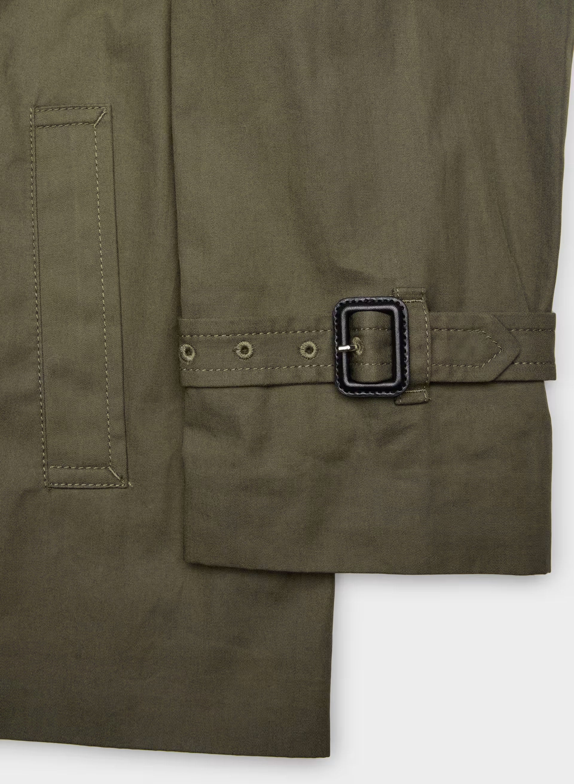The Esquire Short Trench Coat - City Twill - ATLAS OLIVE