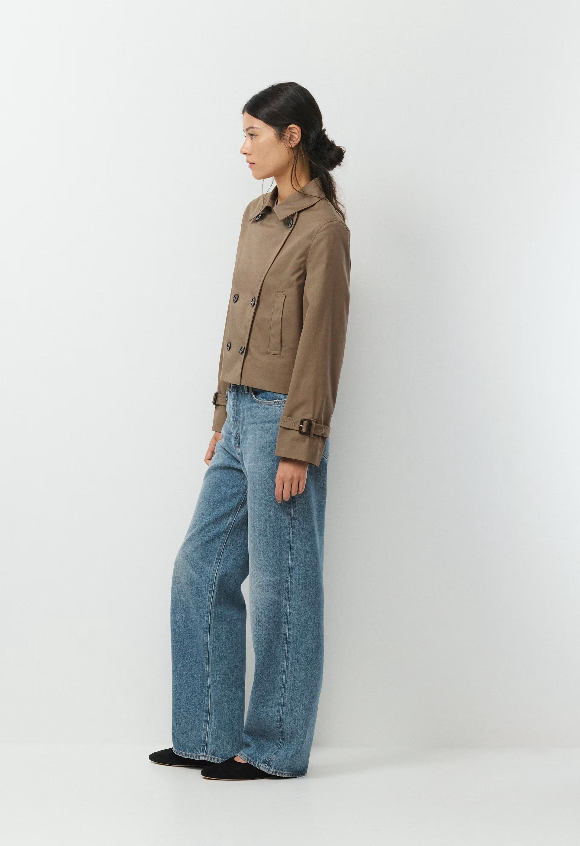 The Esquire Short Trench Coat - City Twill - FOLIO TAUPE