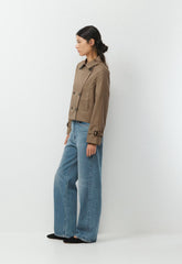 The Esquire Short Trench Coat - City Twill - FOLIO TAUPE