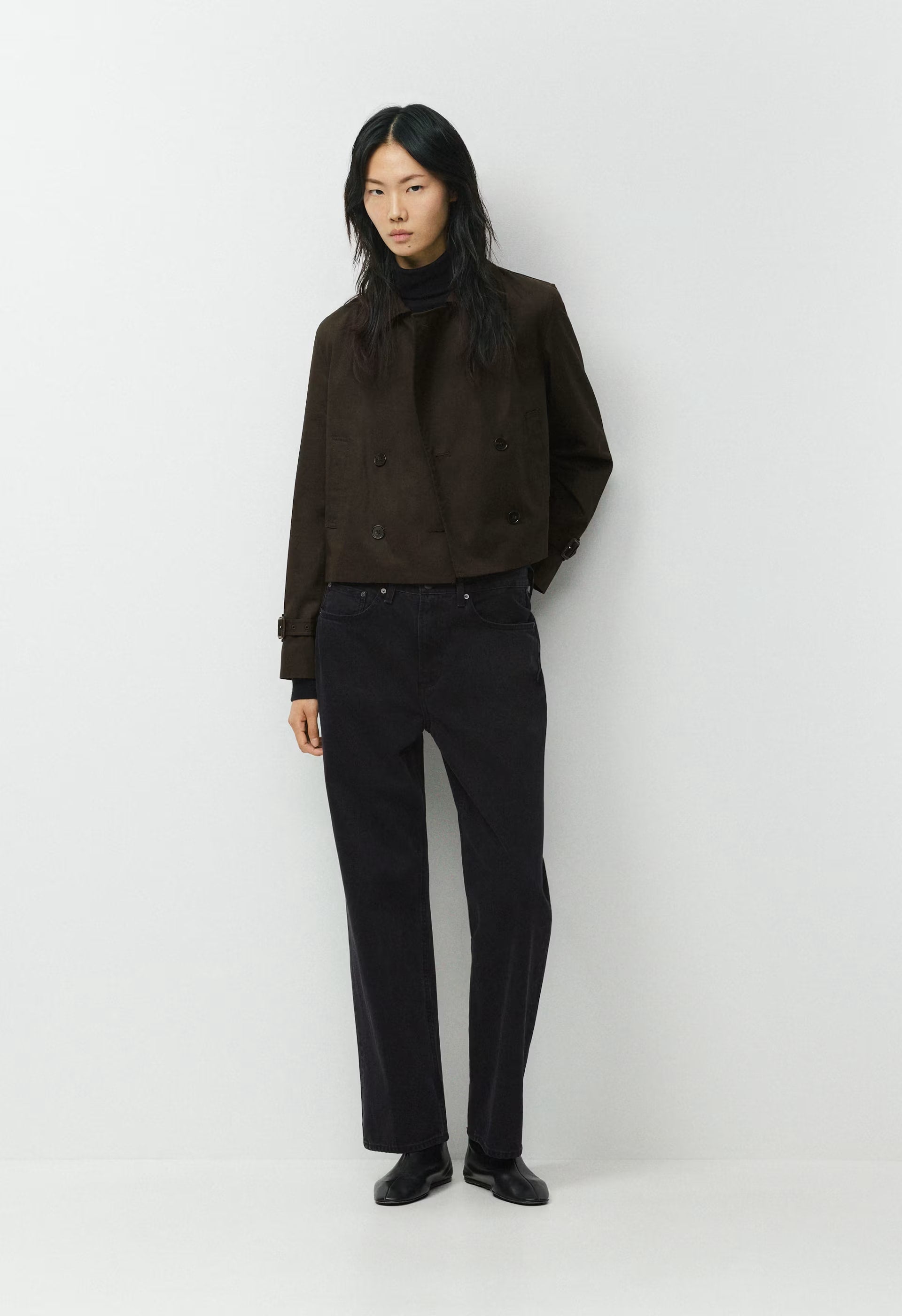 The Esquire Short Trench Coat - City Twill - CACAO NIB BROWN