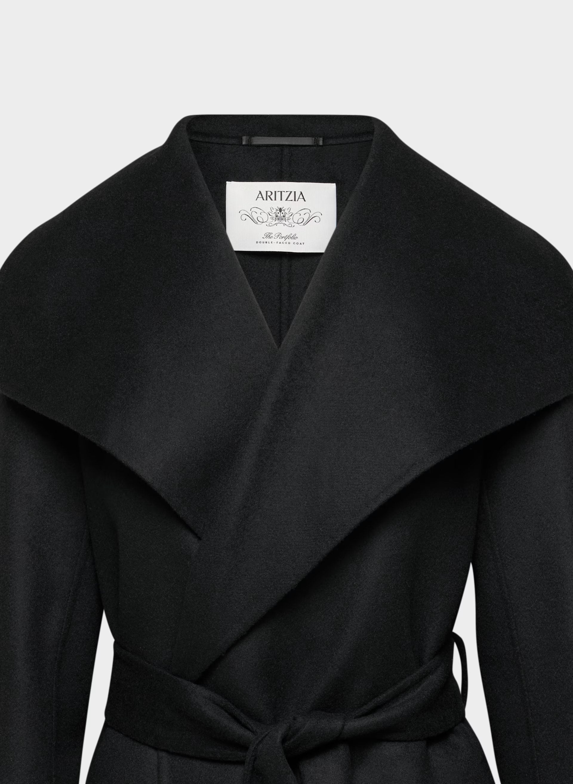 The Portfolio Double-Faced Coat - Luxe (Re)Wool - BLACK