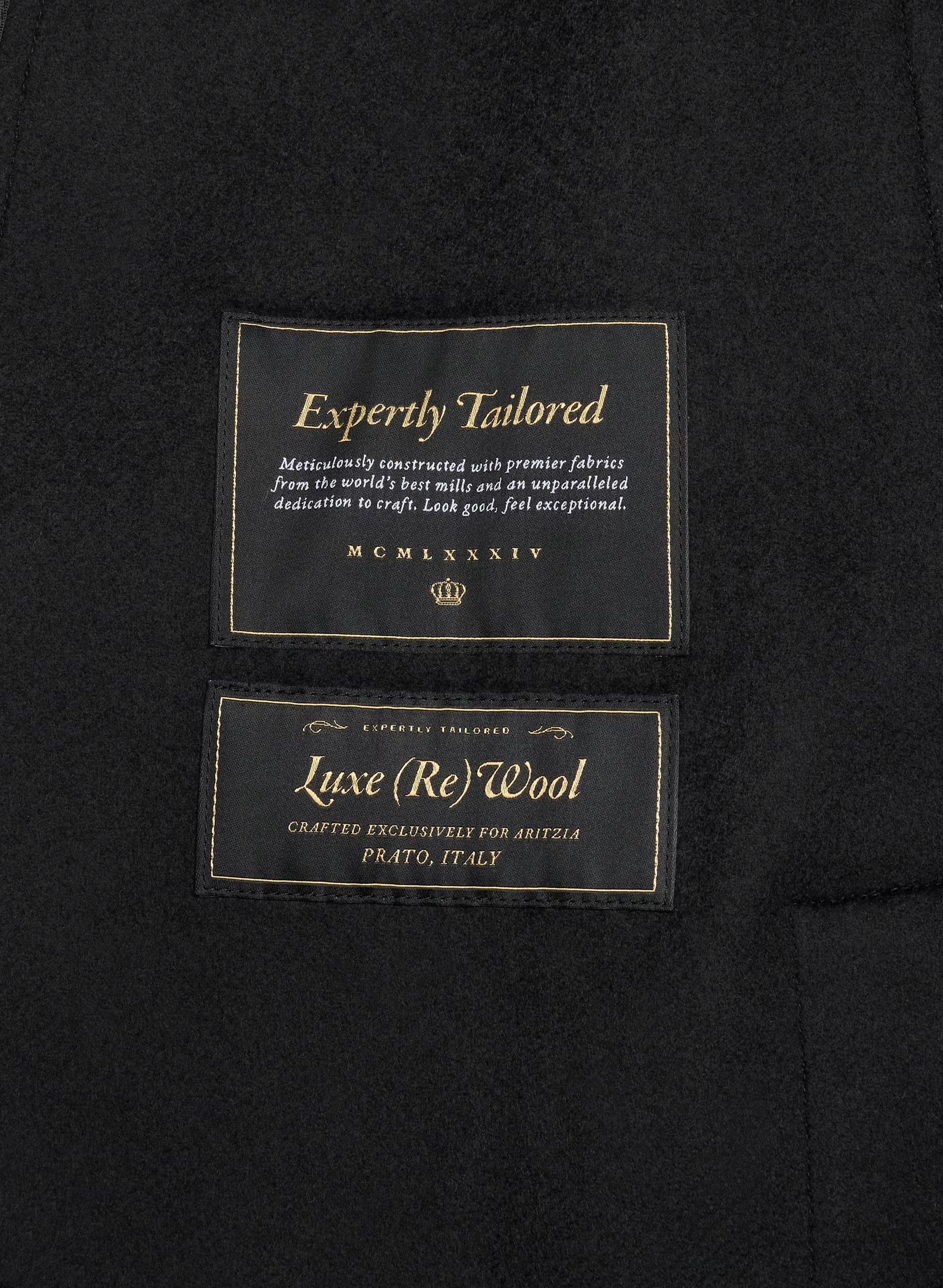 The Portfolio Double-Faced Coat - Luxe (Re)Wool - BLACK