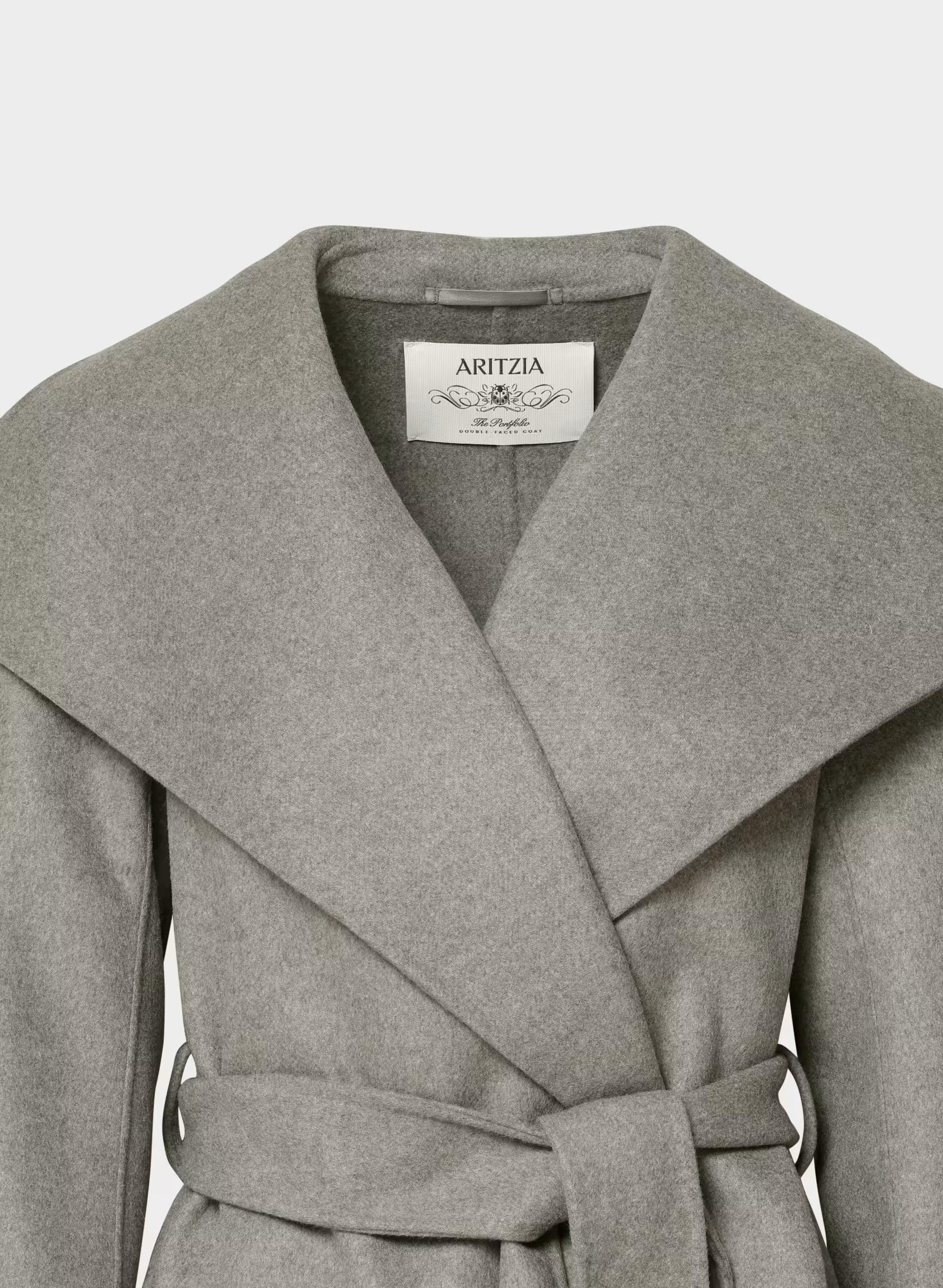 The Portfolio Double-Faced Coat - Luxe (Re)Wool - HEATHER DARK TAUPE