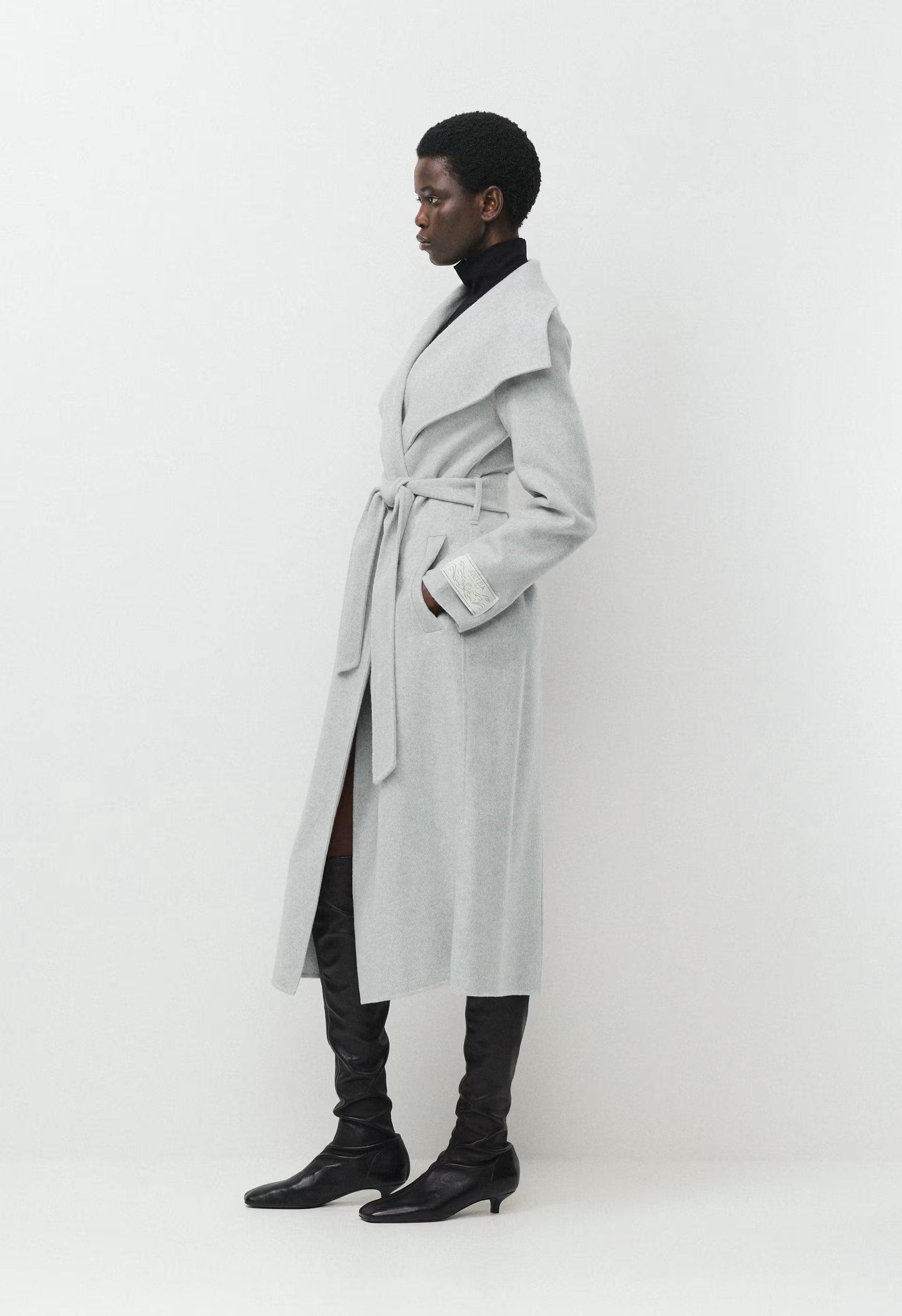 The Portfolio Double-Faced Coat - Luxe (Re)Wool - HEATHER CHROME