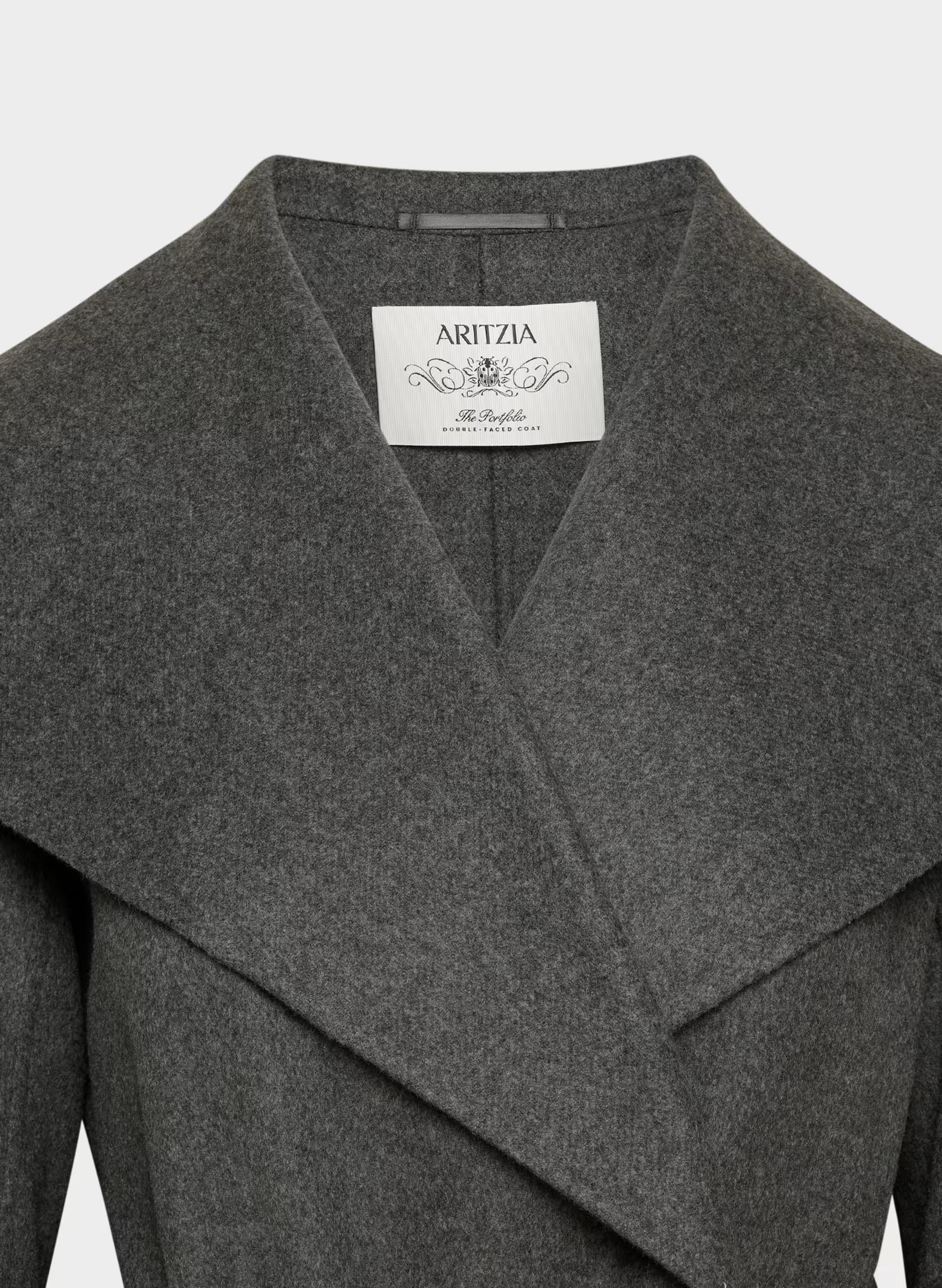The Portfolio Double-Faced Coat - Luxe (Re)Wool - HEATHER CHARCOAL