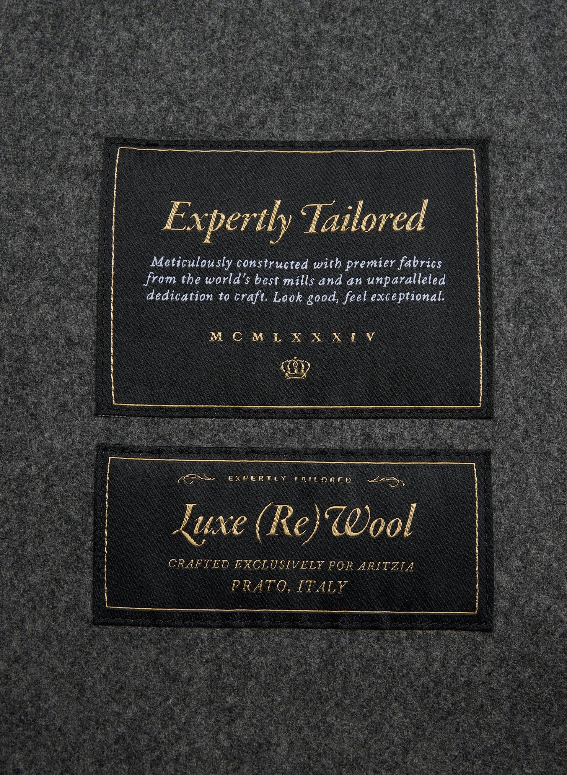 The Portfolio Double-Faced Coat - Luxe (Re)Wool - HEATHER CHARCOAL