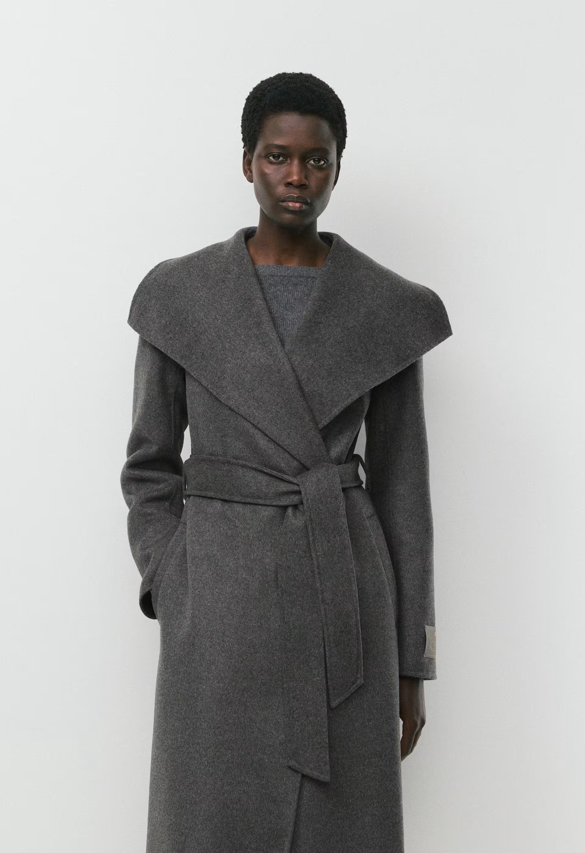 The Portfolio Double-Faced Coat - Luxe (Re)Wool - HEATHER CHARCOAL