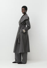 The Portfolio Double-Faced Coat - Luxe (Re)Wool - HEATHER CHARCOAL