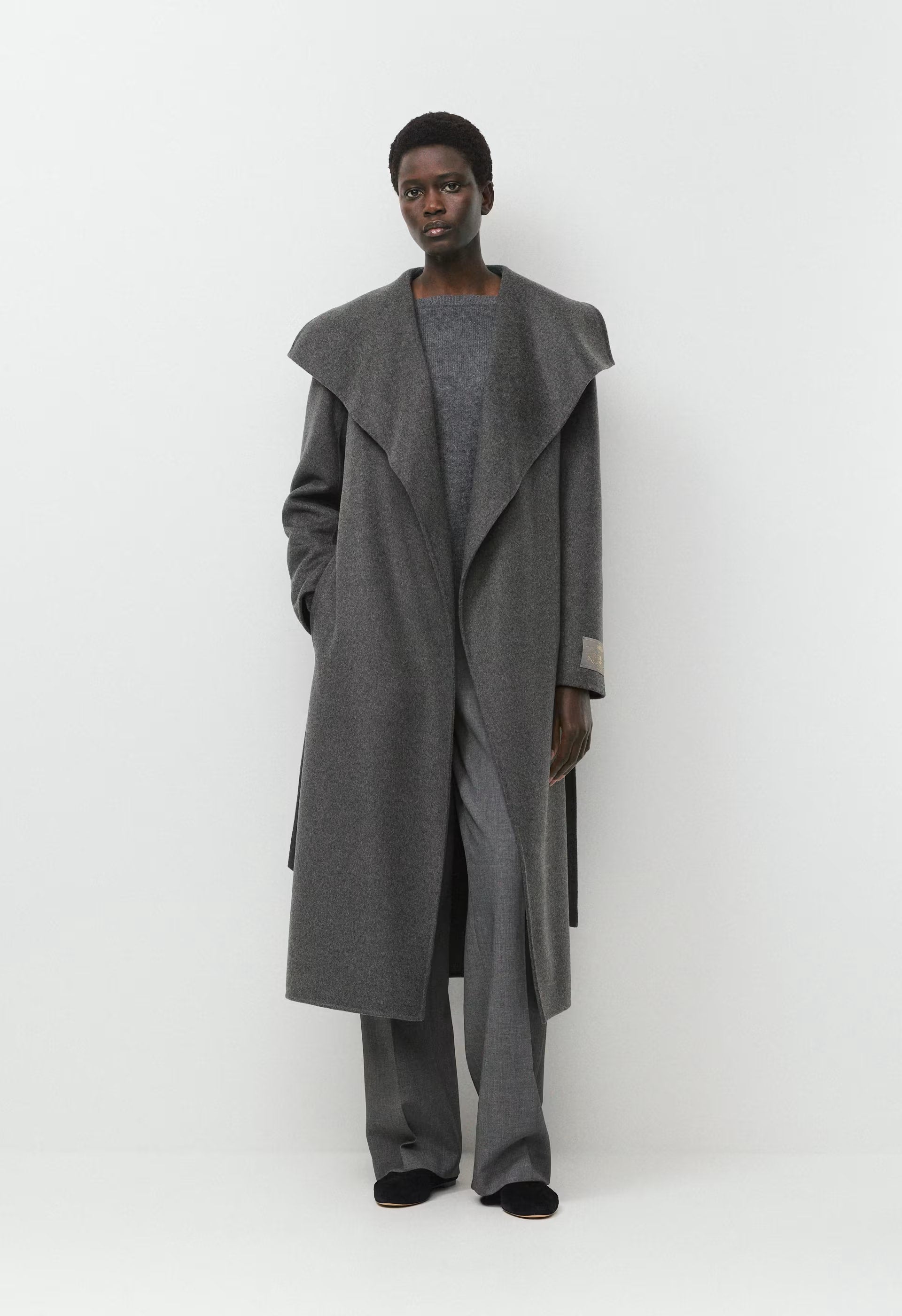 The Portfolio Double-Faced Coat - Luxe (Re)Wool - HEATHER CHARCOAL