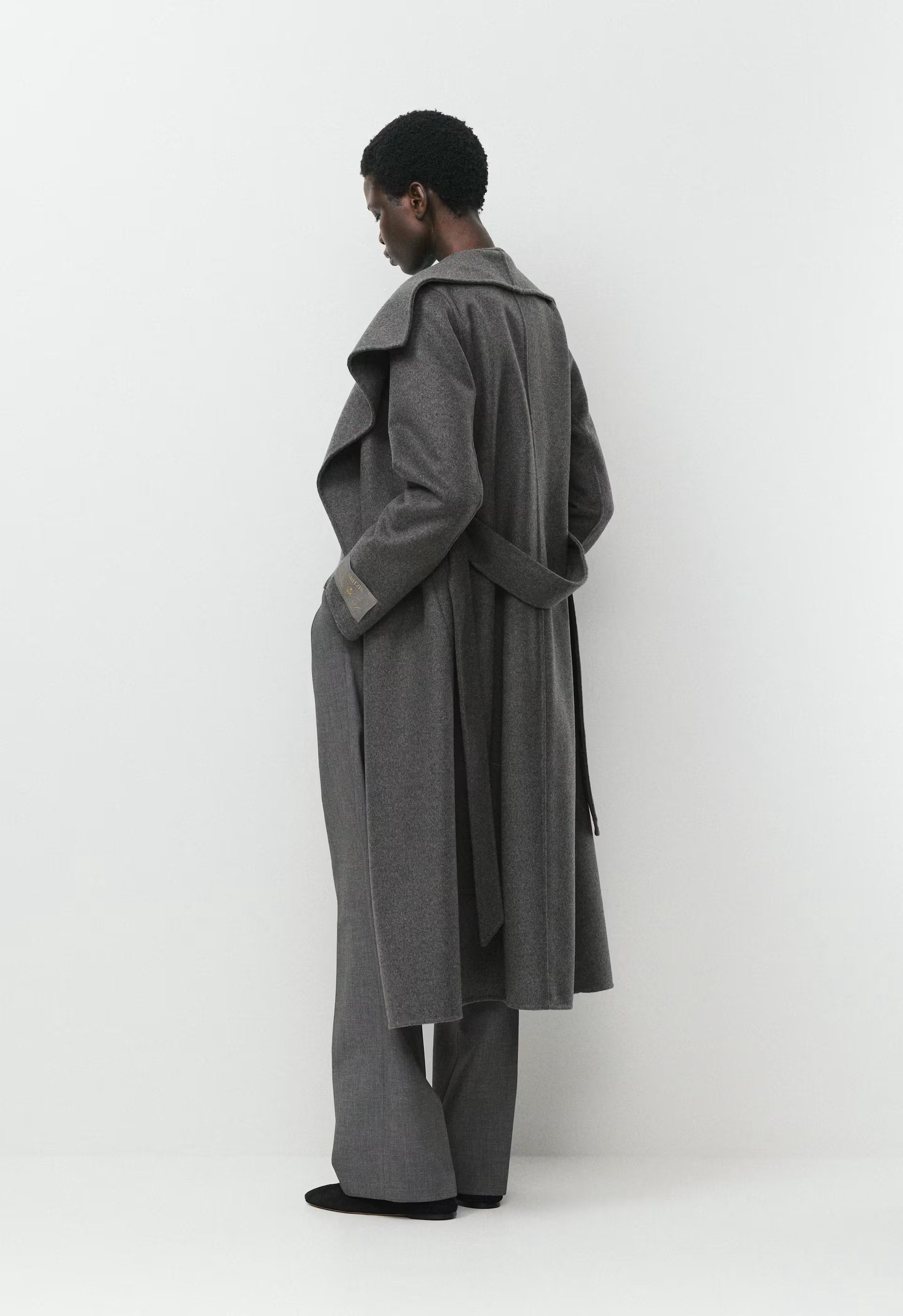 The Portfolio Double-Faced Coat - Luxe (Re)Wool - HEATHER CHARCOAL