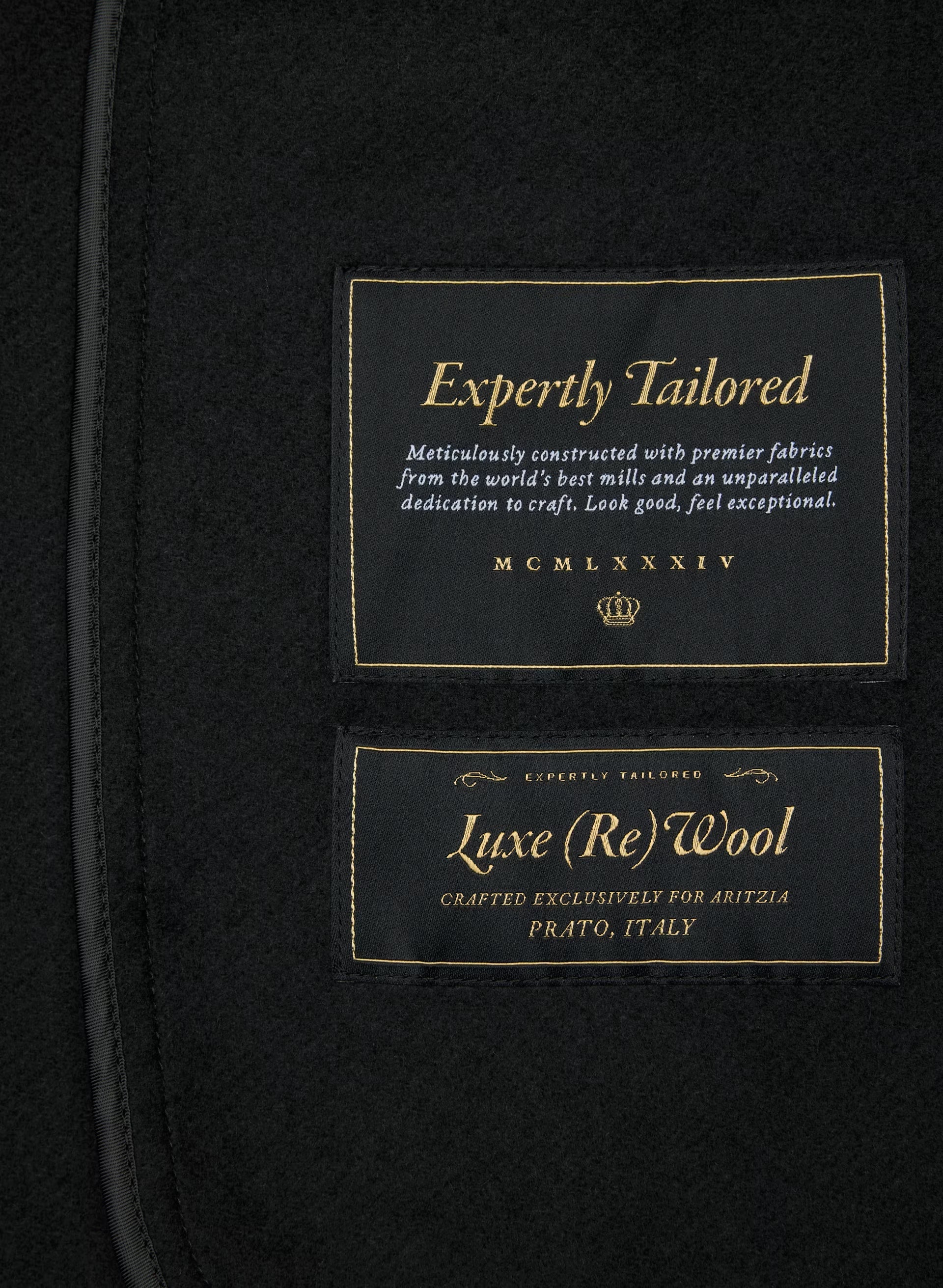 The Only Double-Faced Coat - Luxe (Re)Wool - BLACK