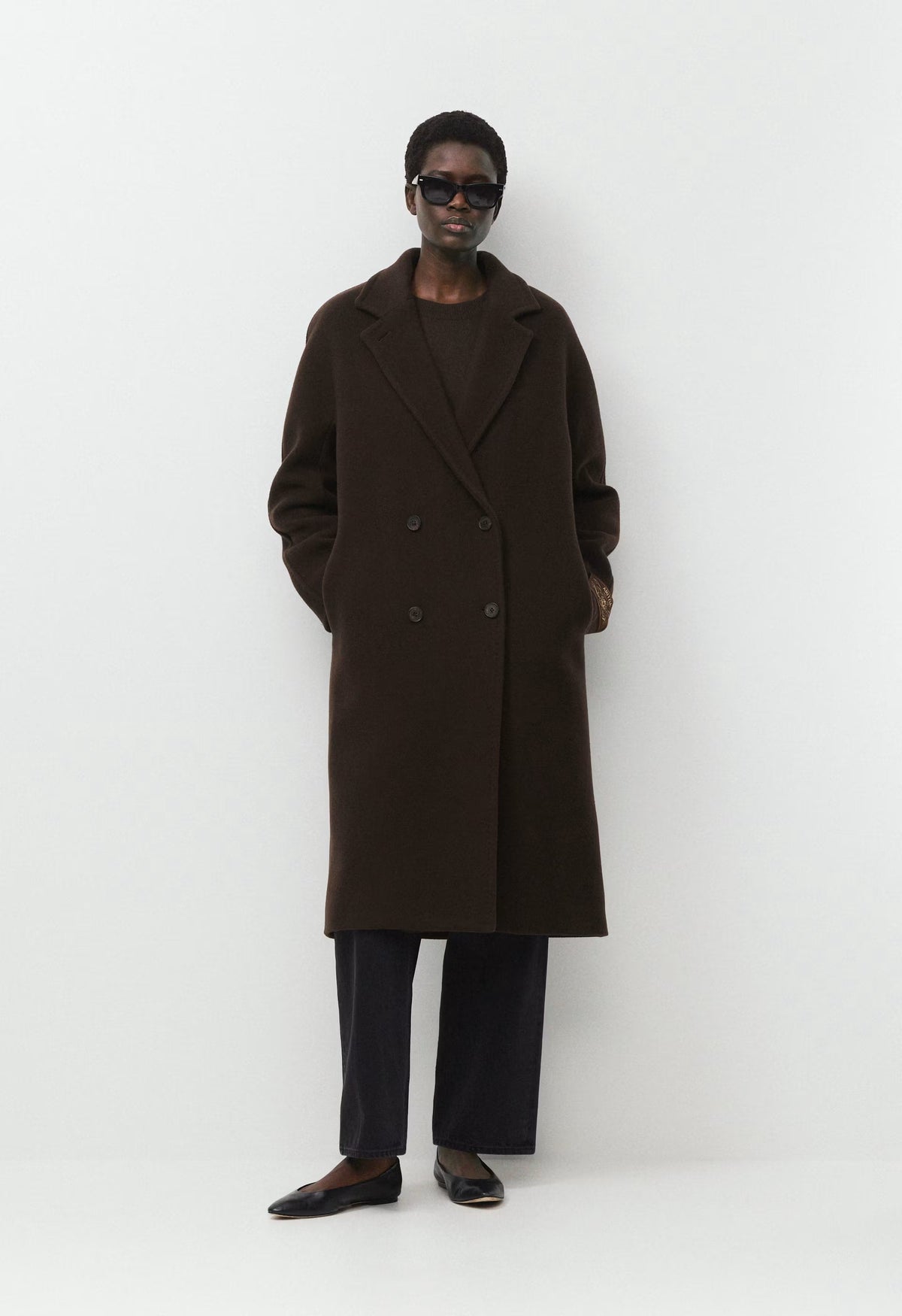 The Slouch™ Coat - Soft Wool Cashmere - CACAO NIB BROWN