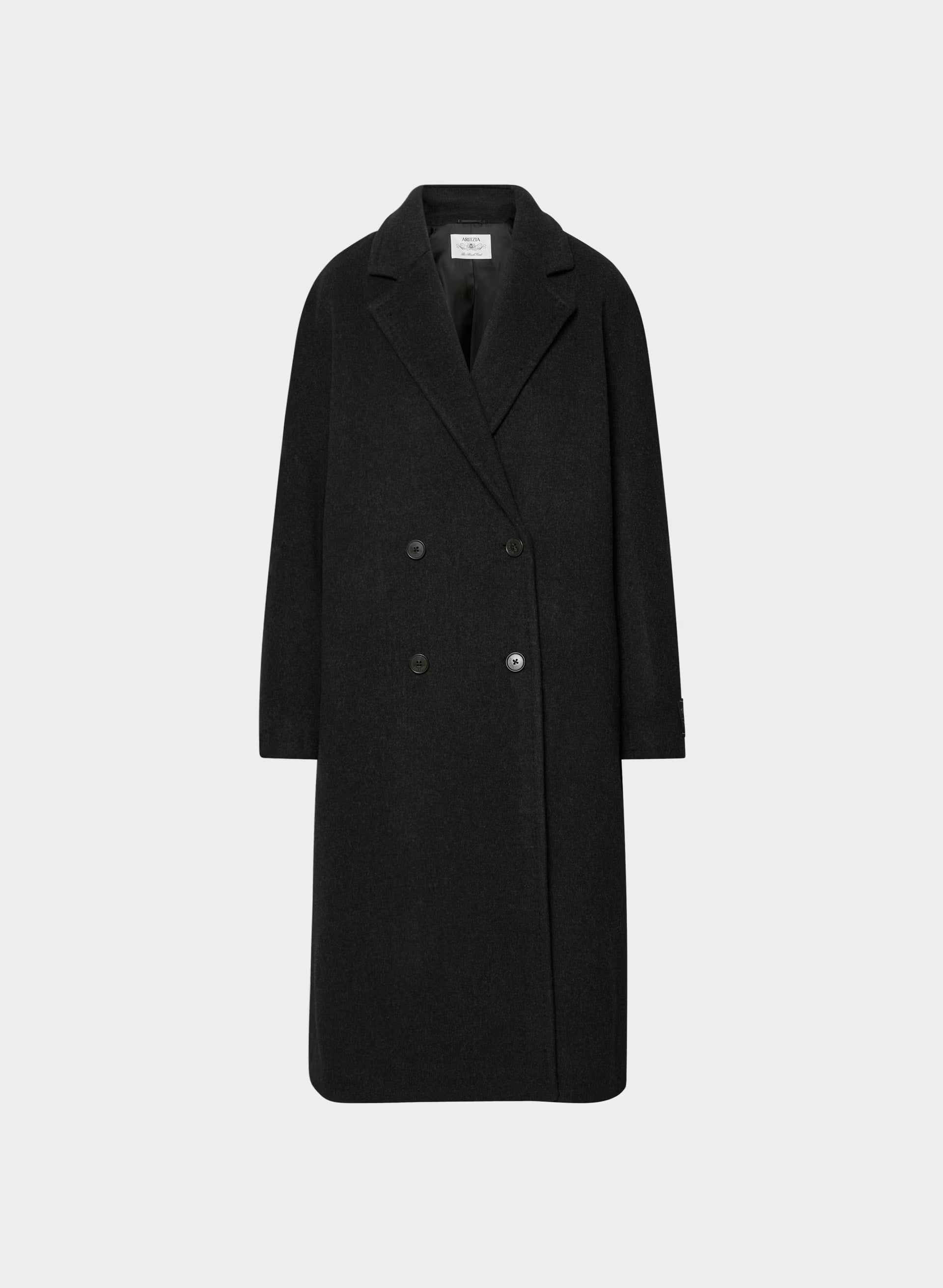 The Slouch™ Coat - Soft Wool Cashmere - HEATHER BLACK