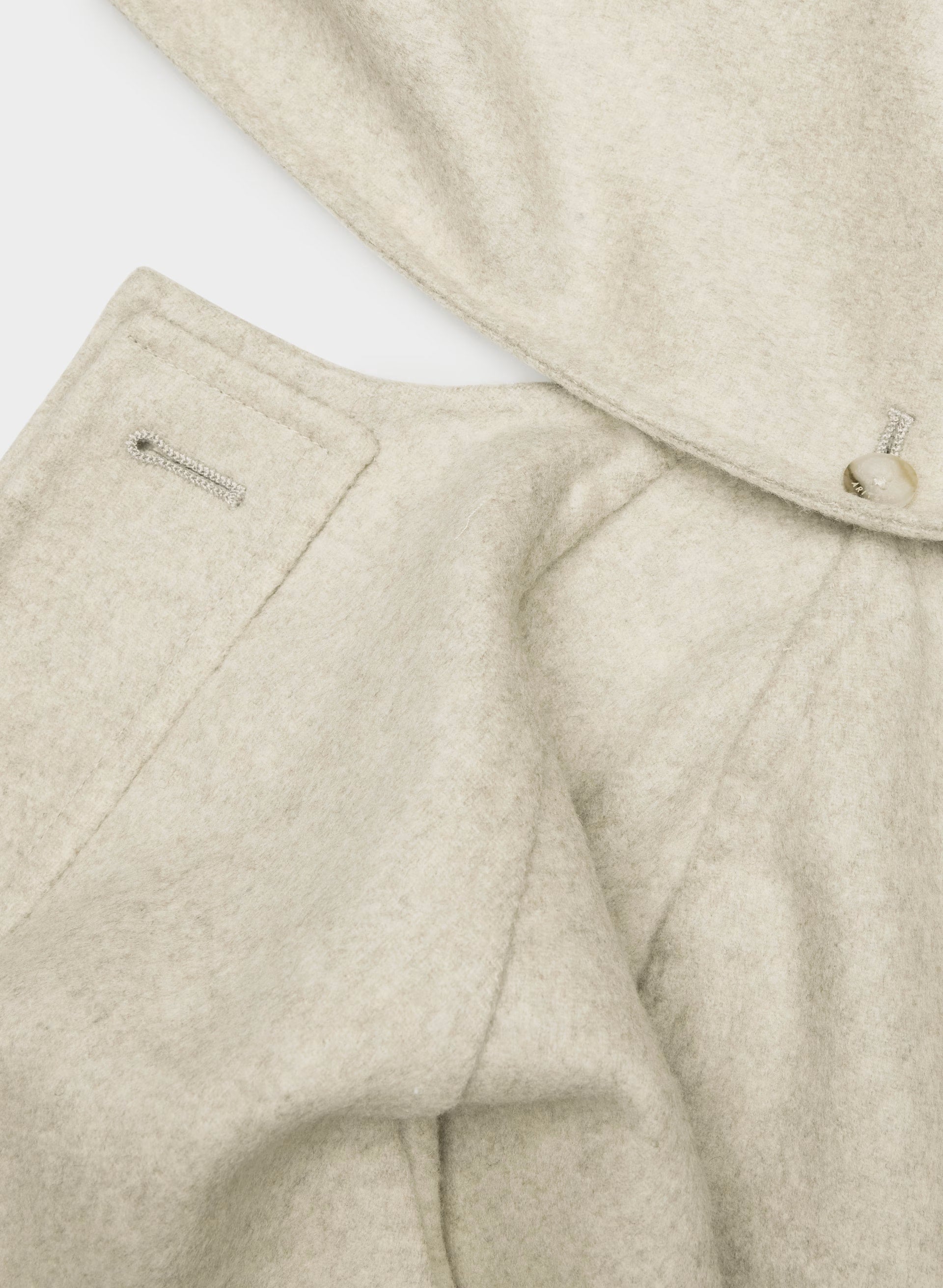 The Embrace Double-Faced Coat - Luxe (Re)Wool - HEATHER MATTE PEARL
