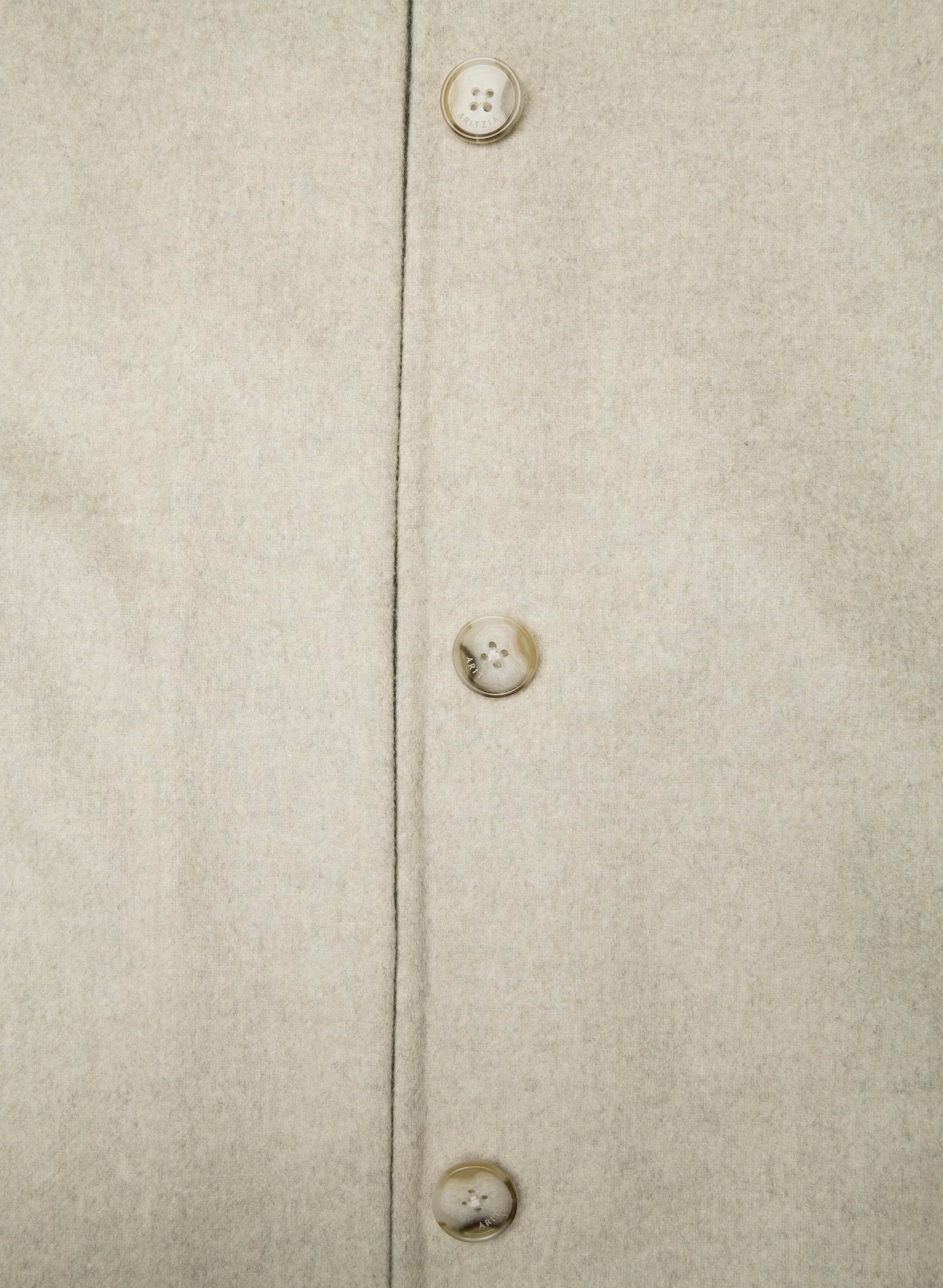 The Embrace Double-Faced Coat - Luxe (Re)Wool - HEATHER MATTE PEARL