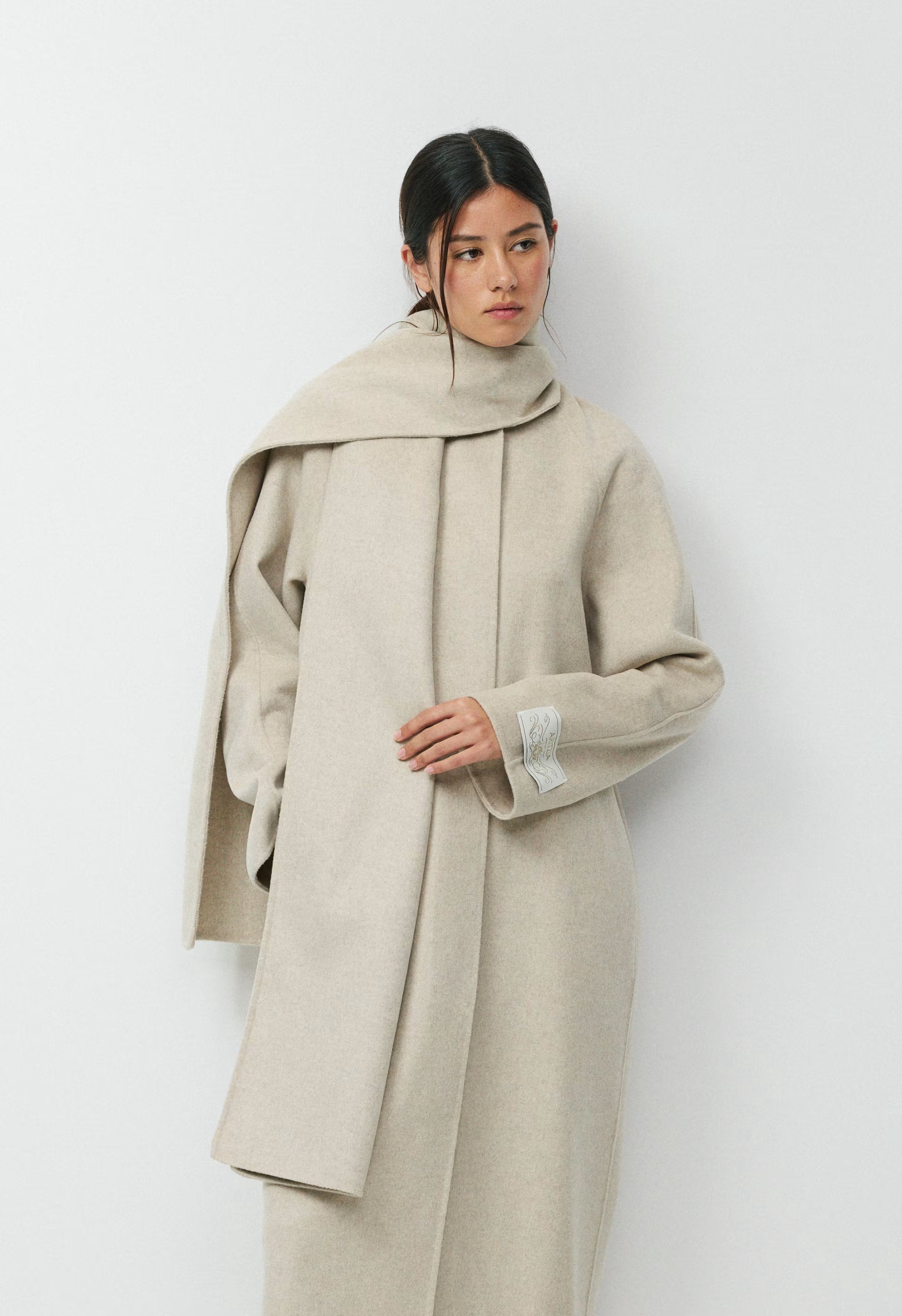 The Embrace Double-Faced Coat - Luxe (Re)Wool - HEATHER MATTE PEARL