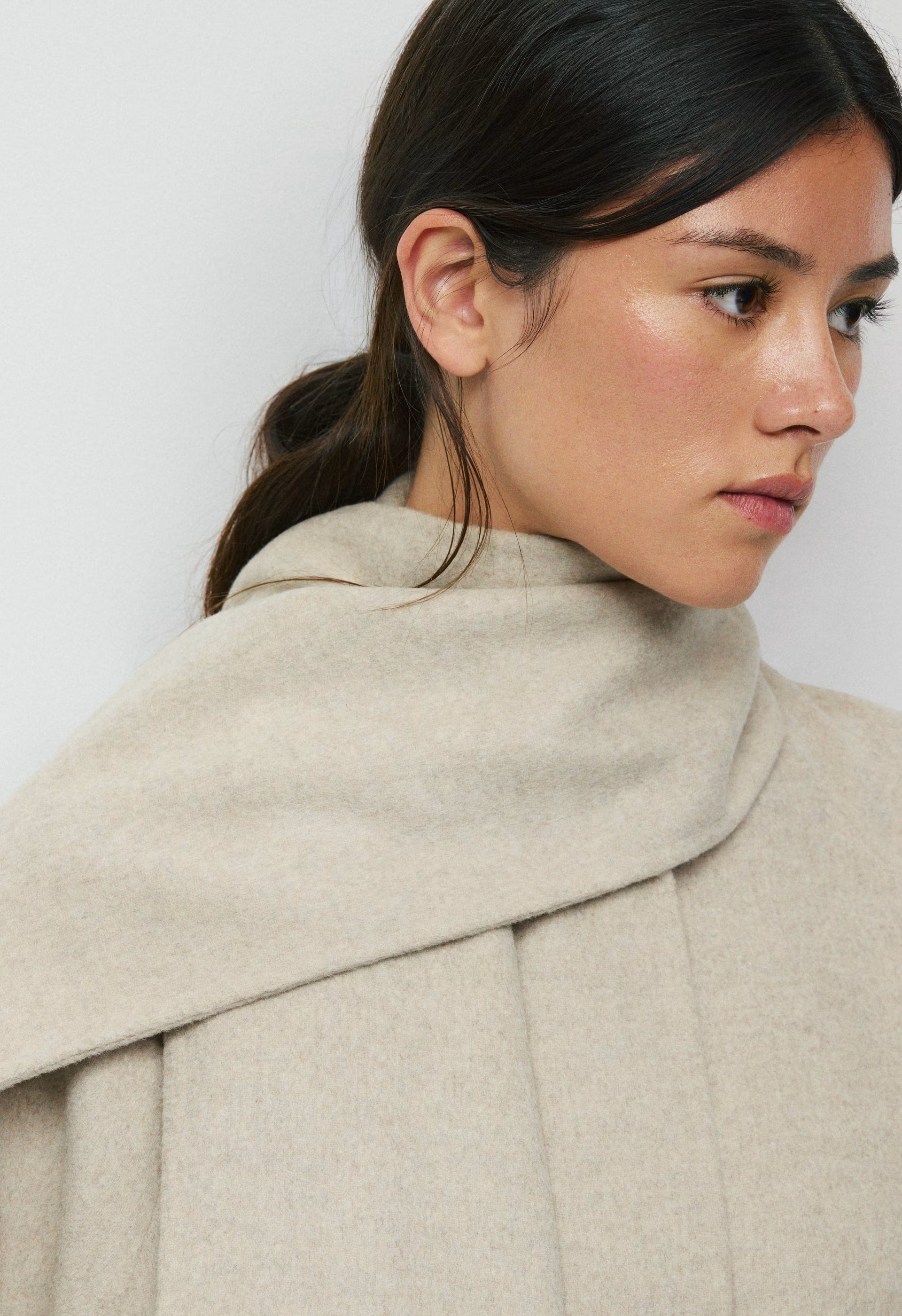 The Embrace Double-Faced Coat - Luxe (Re)Wool - HEATHER MATTE PEARL