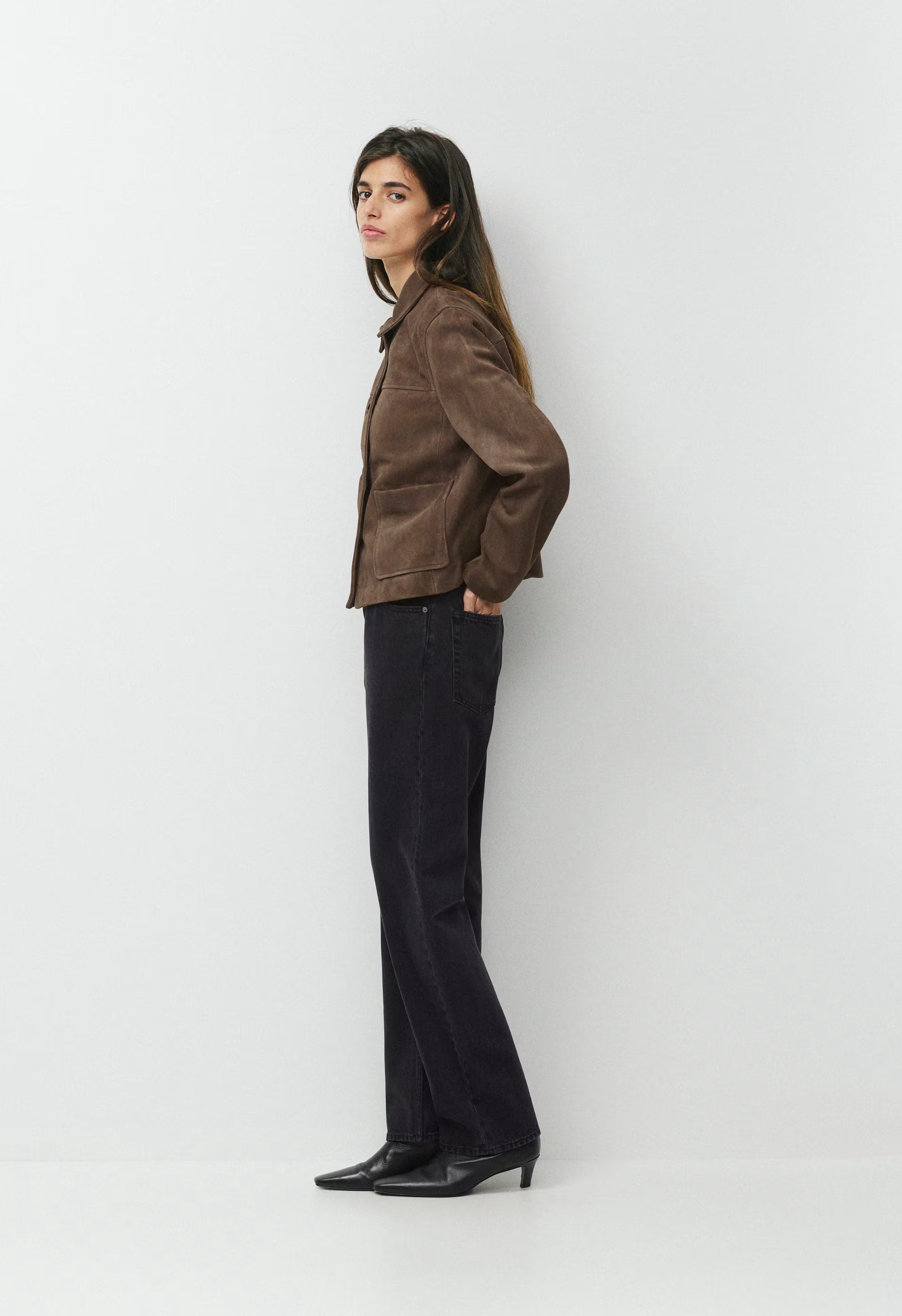 Tori Jacket - Suede - DARK CHOCOLATE