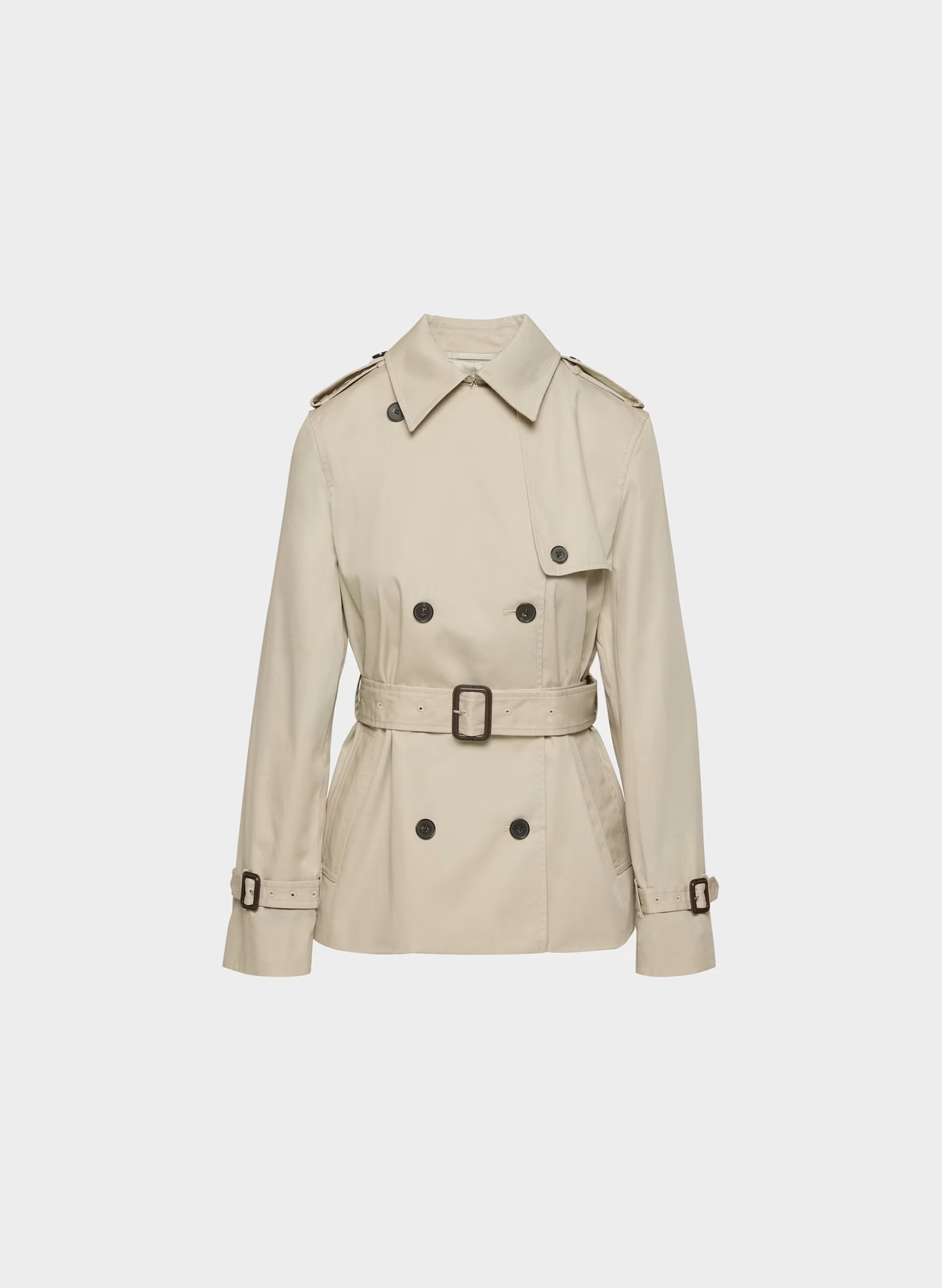 The Finch Short Trench Coat - City Twill - MARCONA BEIGE