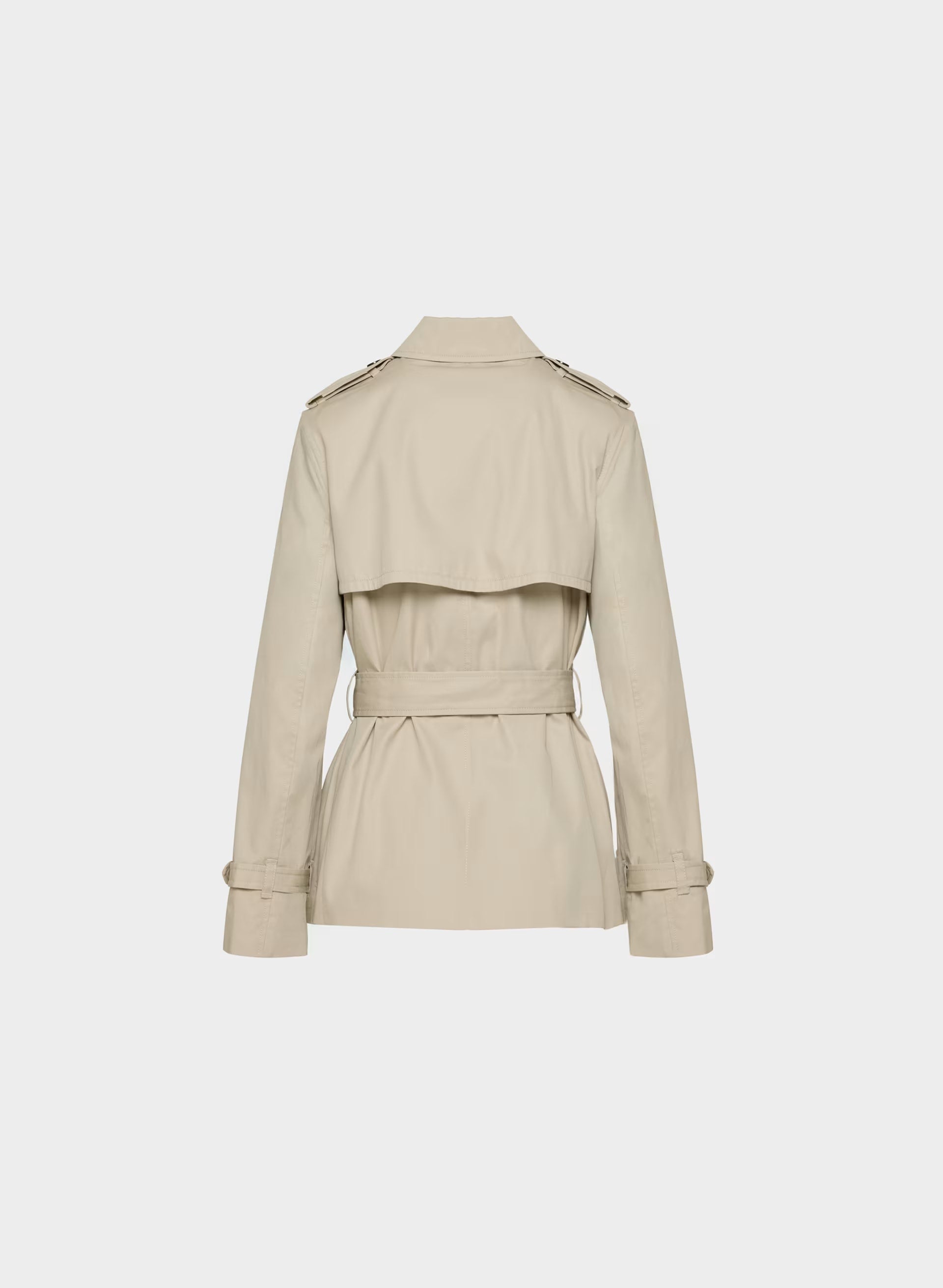 The Finch Short Trench Coat - City Twill - MARCONA BEIGE