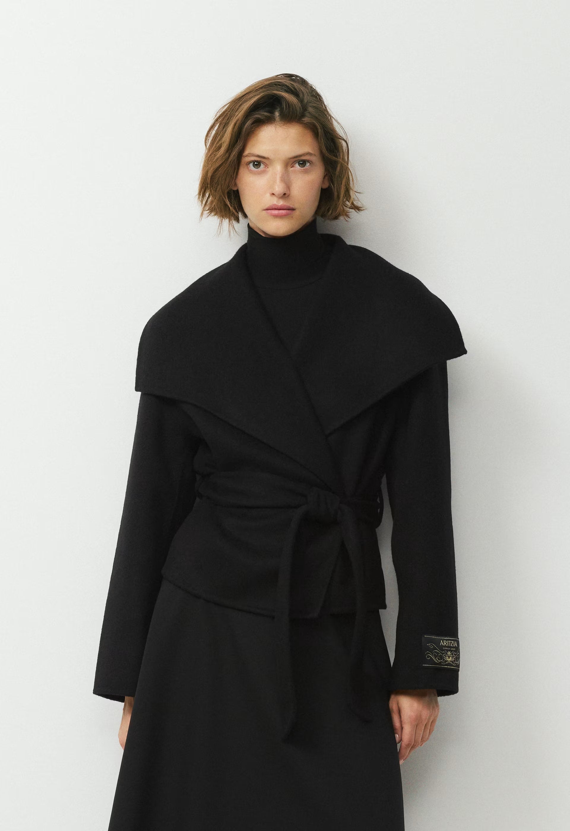 The Acacia Double-Faced Coat - Luxe (Re)Wool - BLACK