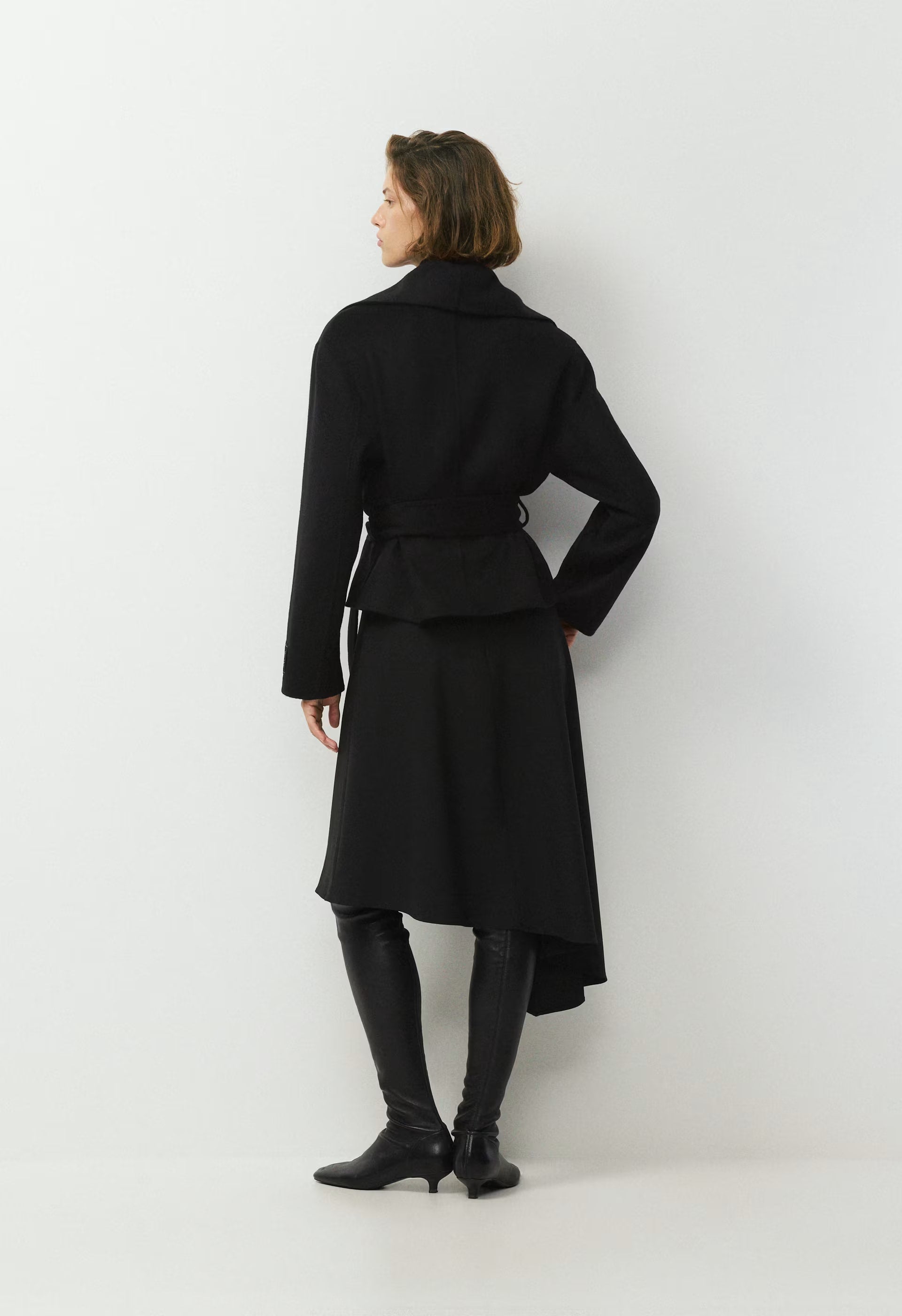 The Acacia Double-Faced Coat - Luxe (Re)Wool - BLACK