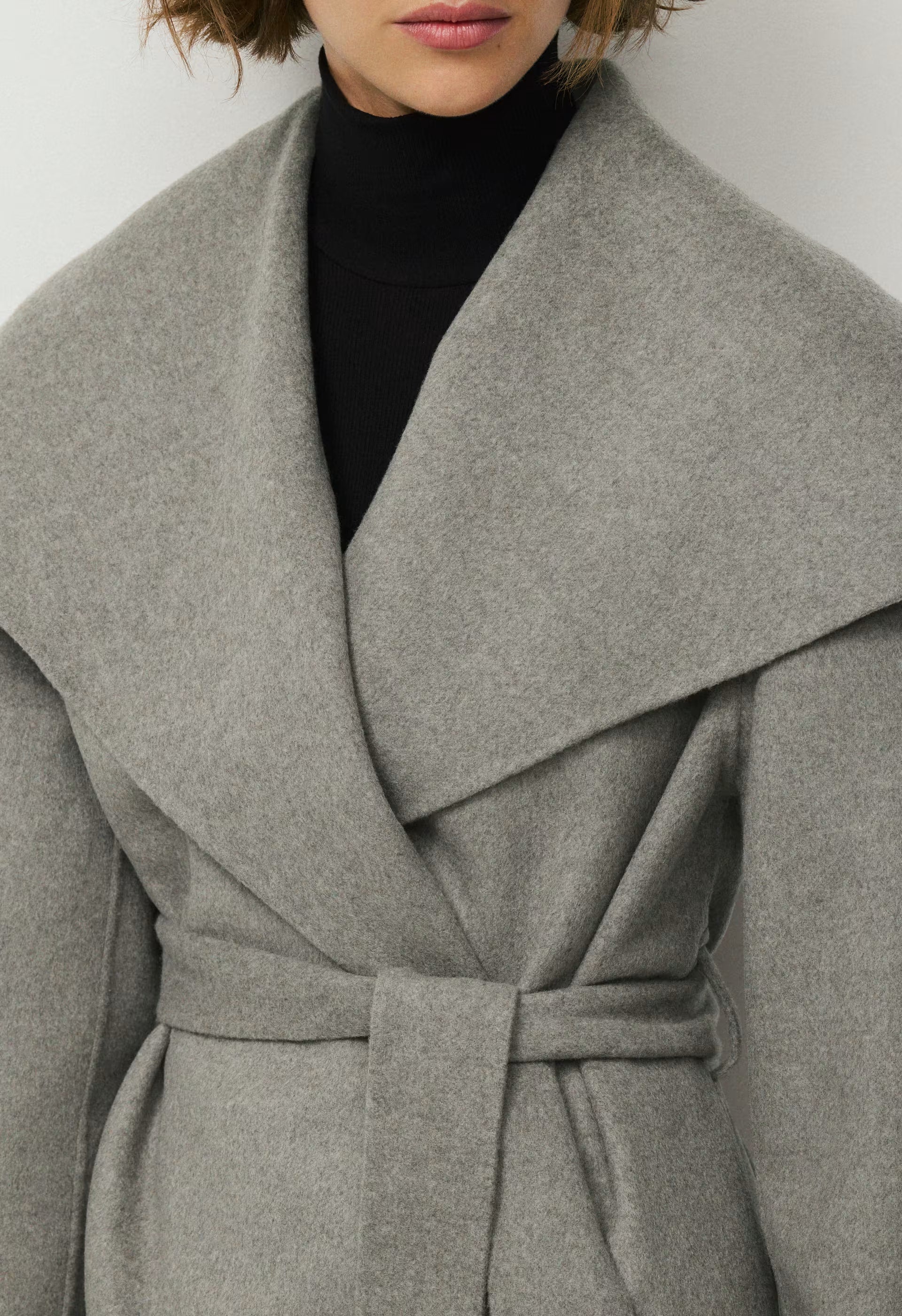 The Acacia Double-Faced Coat - Luxe (Re)Wool - HEATHER DARK TAUPE