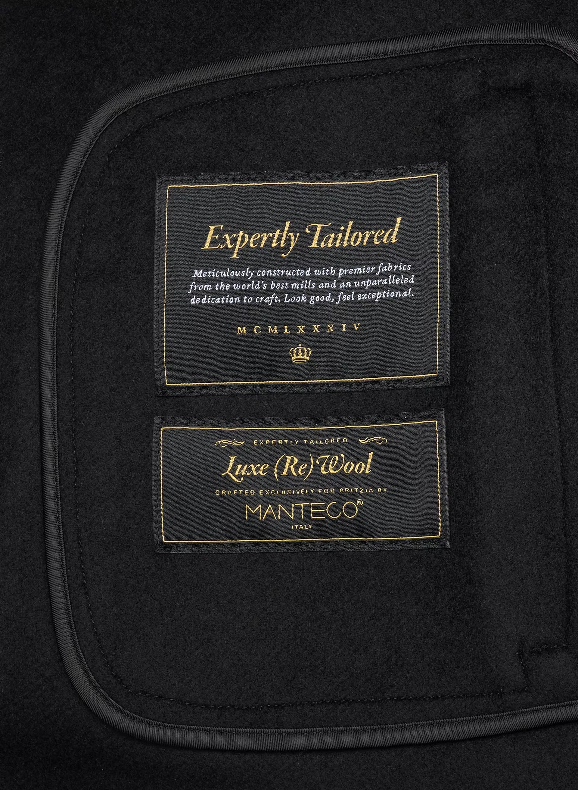The Heath Double-Faced Coat - Luxe (Re)Wool - BLACK