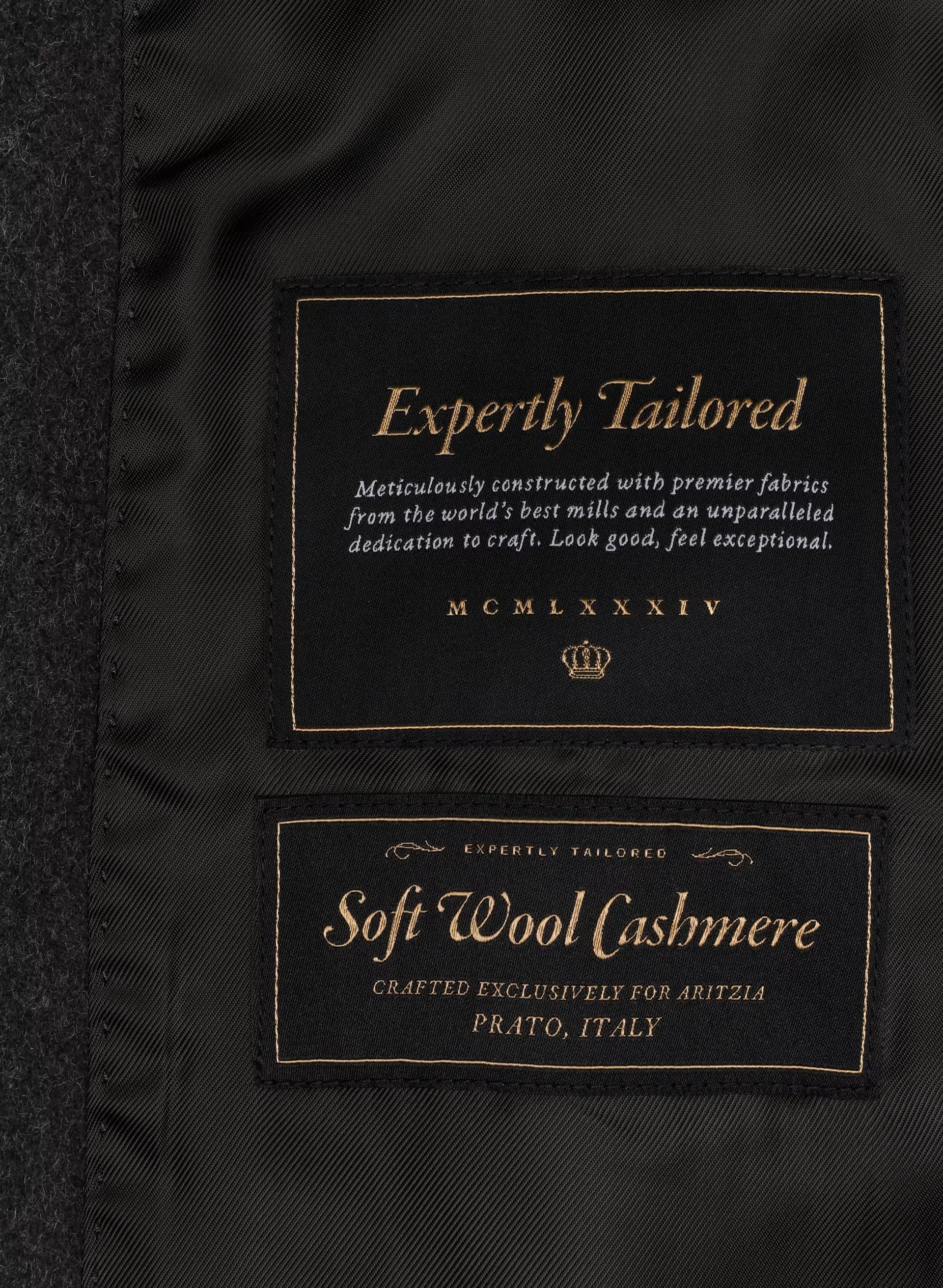 The Only Coat - Soft Wool Cashmere - HEATHER BLACK