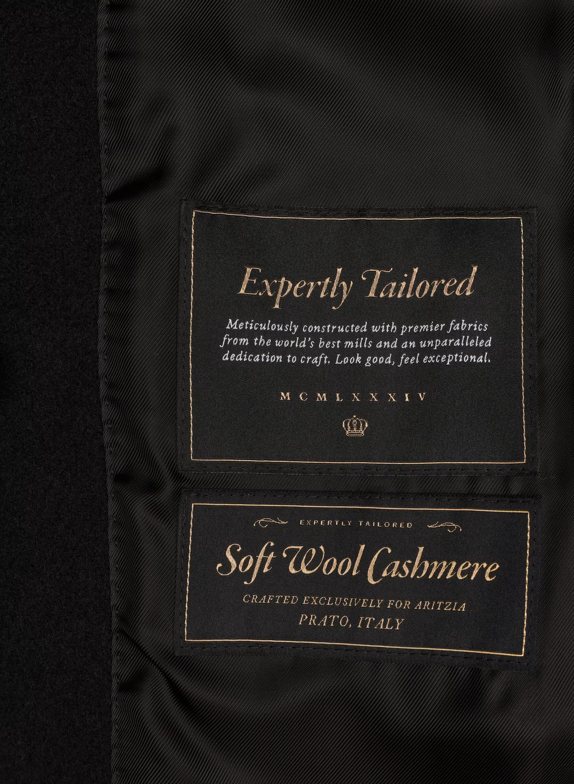 The Emilie Coat - Soft Wool Cashmere - BLACK