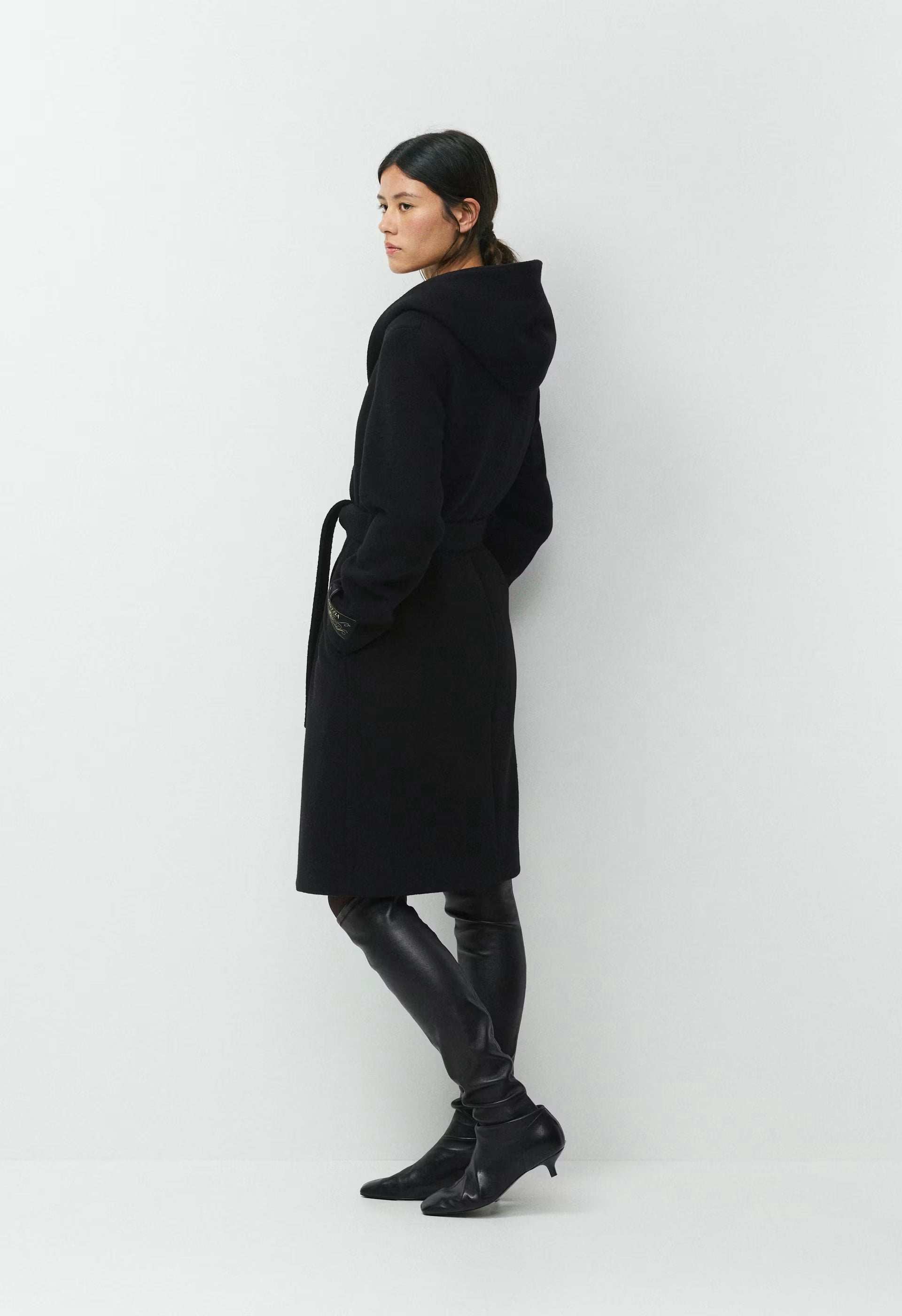 The Emilie Coat - Soft Wool Cashmere - BLACK
