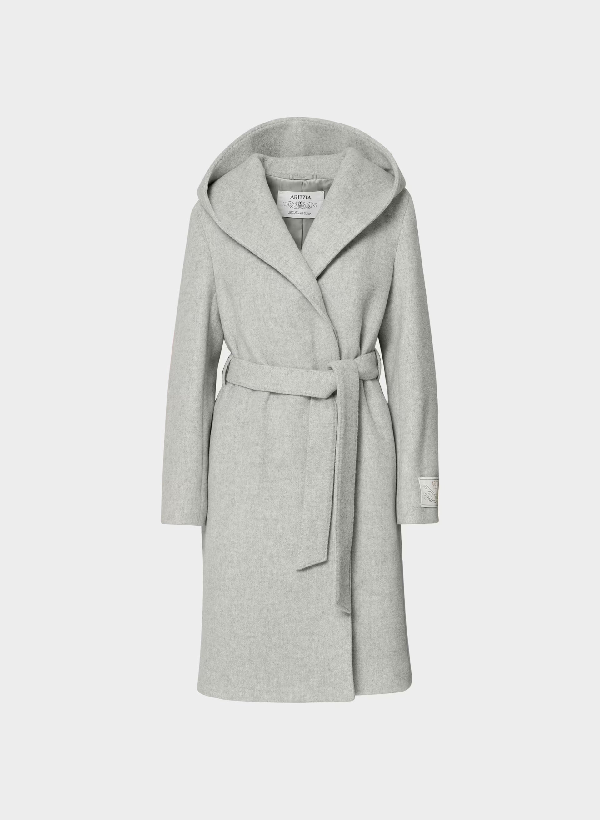 The Emilie Coat - Soft Wool Cashmere - HEATHER LIGHT GREY