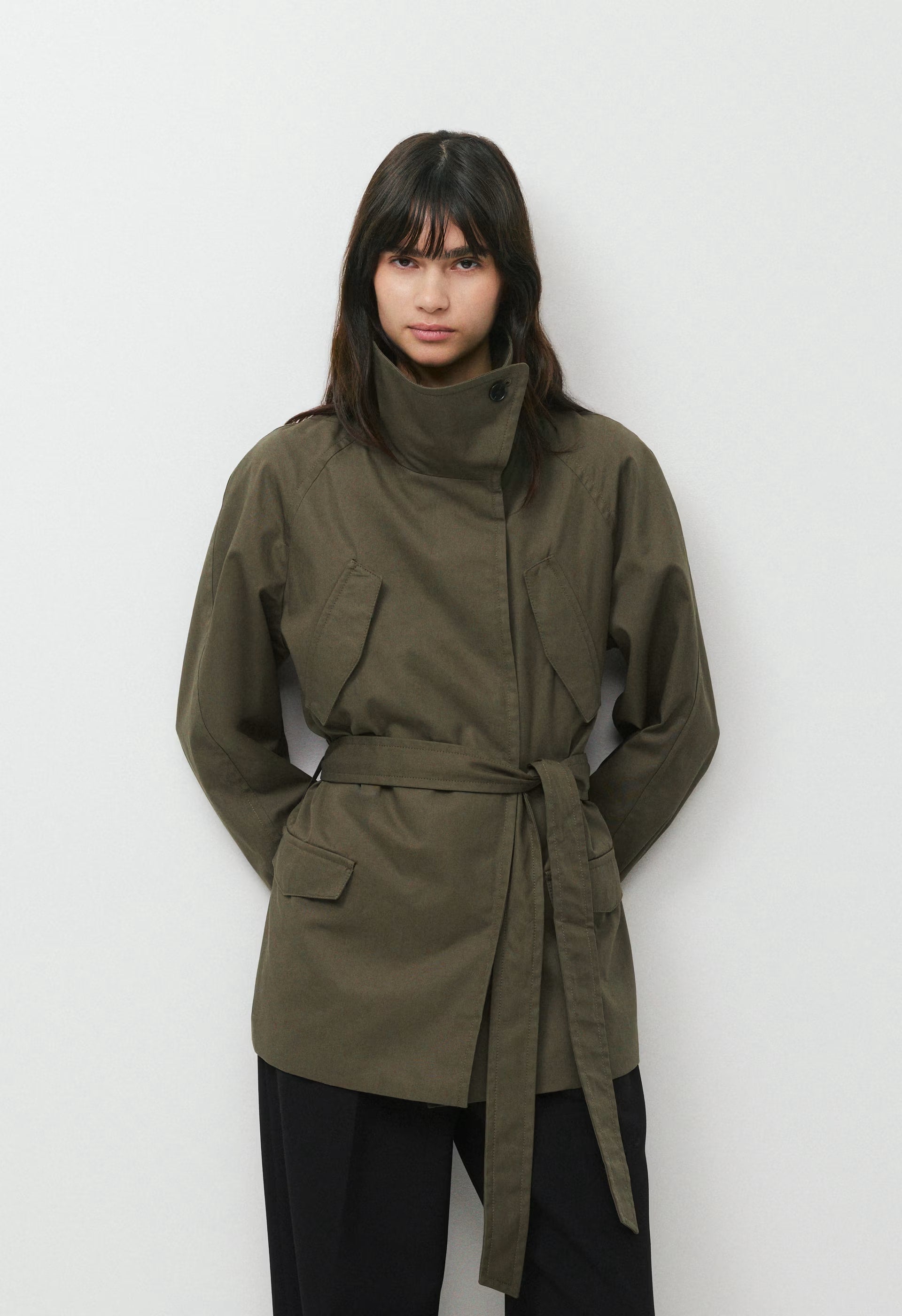 The Nightingale Trench Coat - City Twill - ATLAS OLIVE
