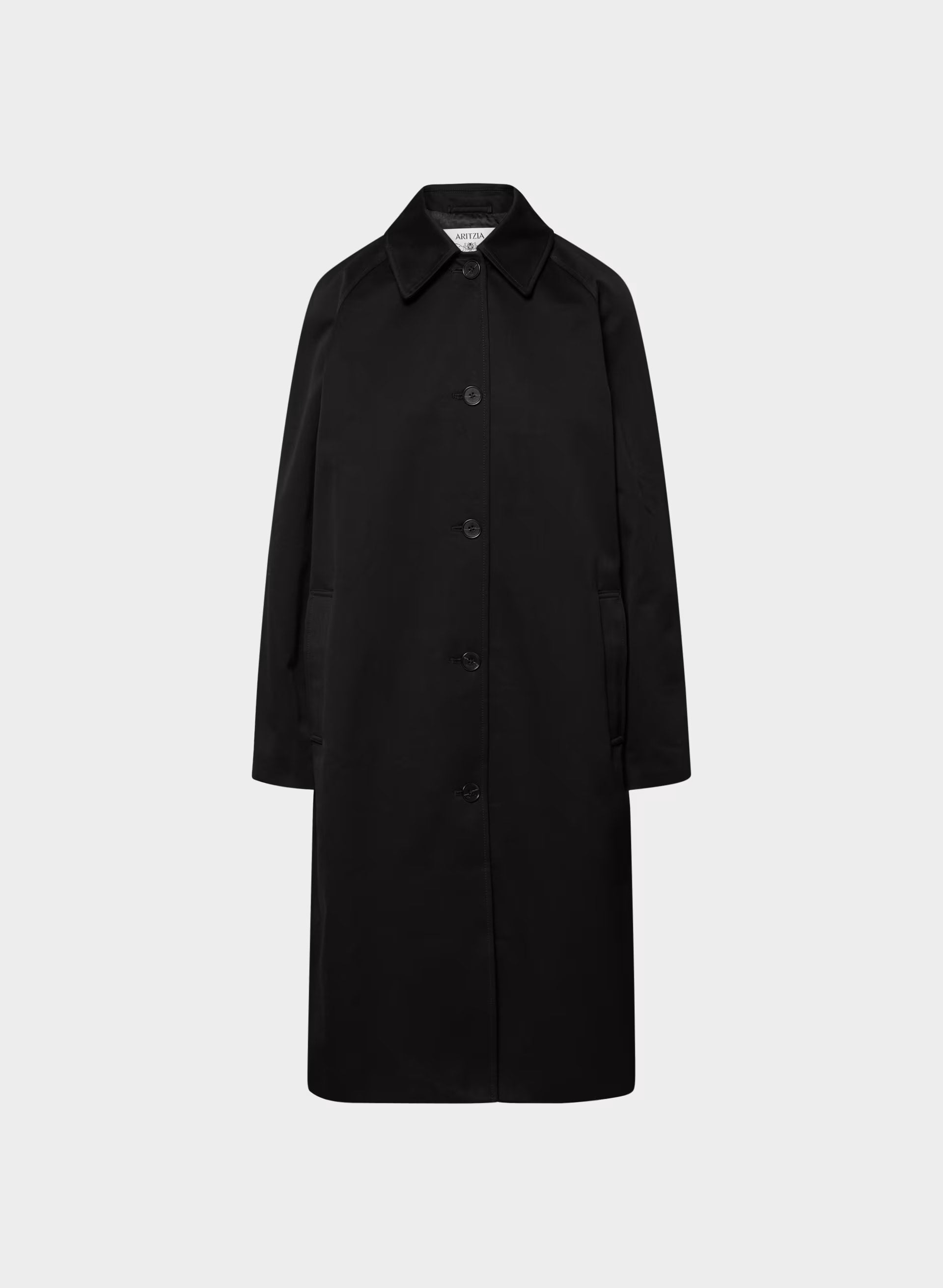 The Regent Trench Coat - Rich Twill - BLACK