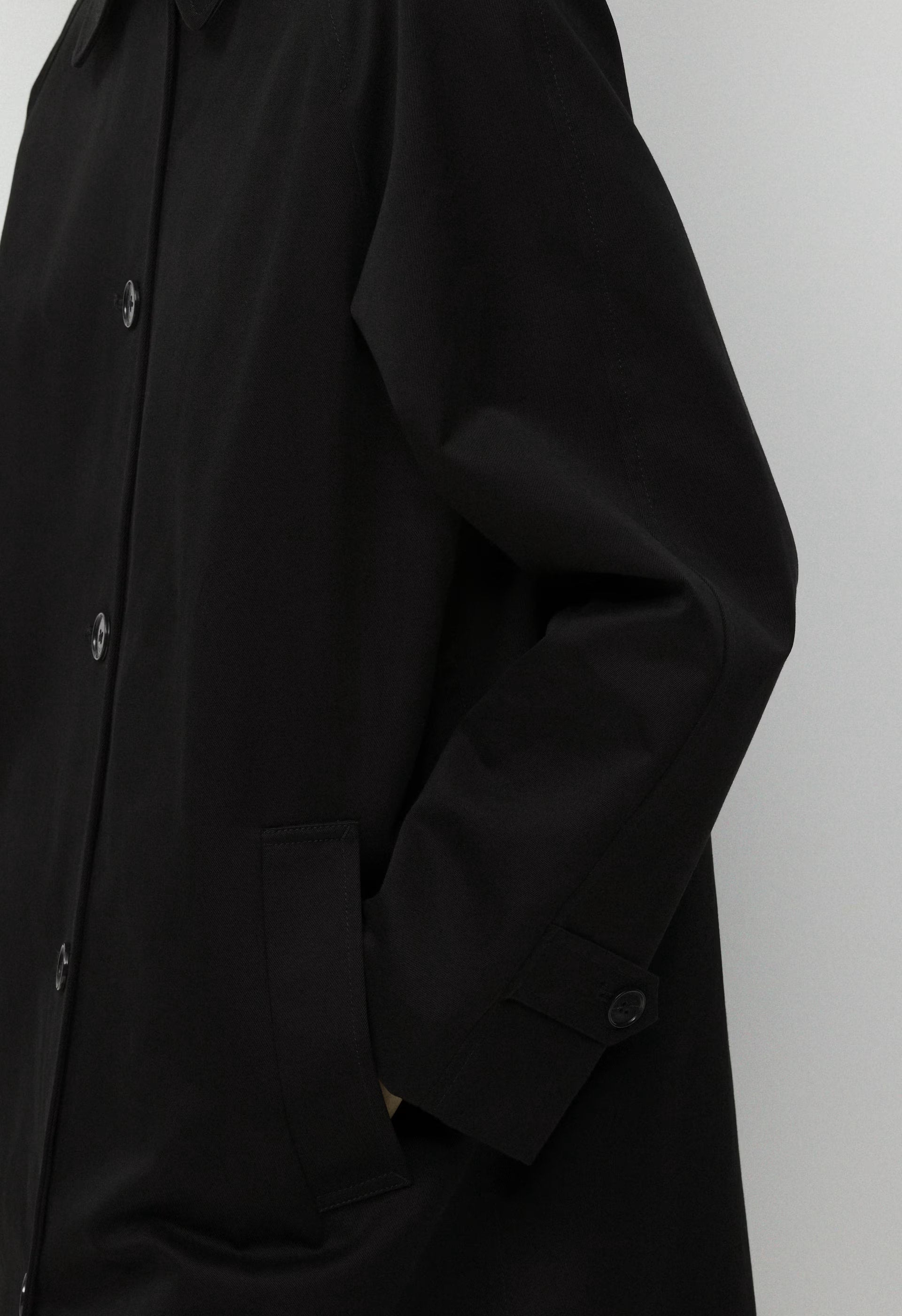 The Regent Trench Coat - Rich Twill - BLACK