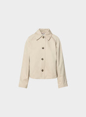 The Regent Short Trench Coat - Rich Twill - MARCONA BEIGE