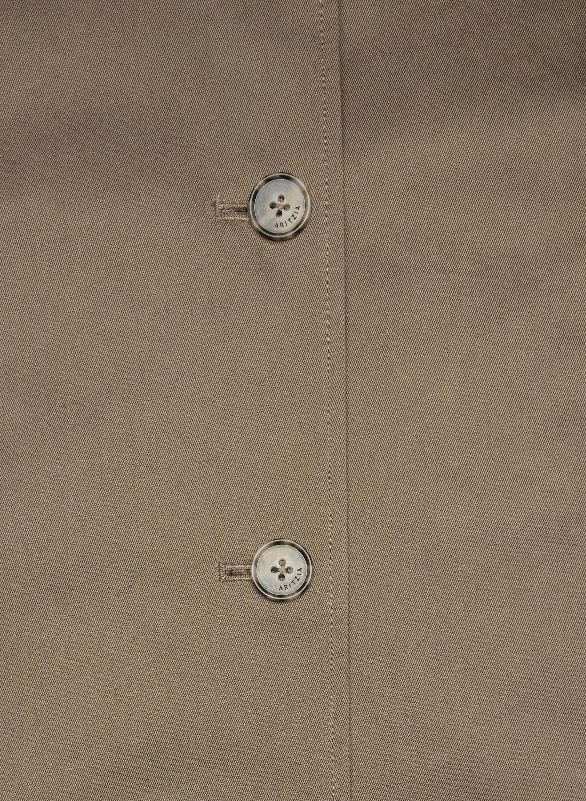 The Regent Short Trench Coat - Rich Twill - COLA TAUPE