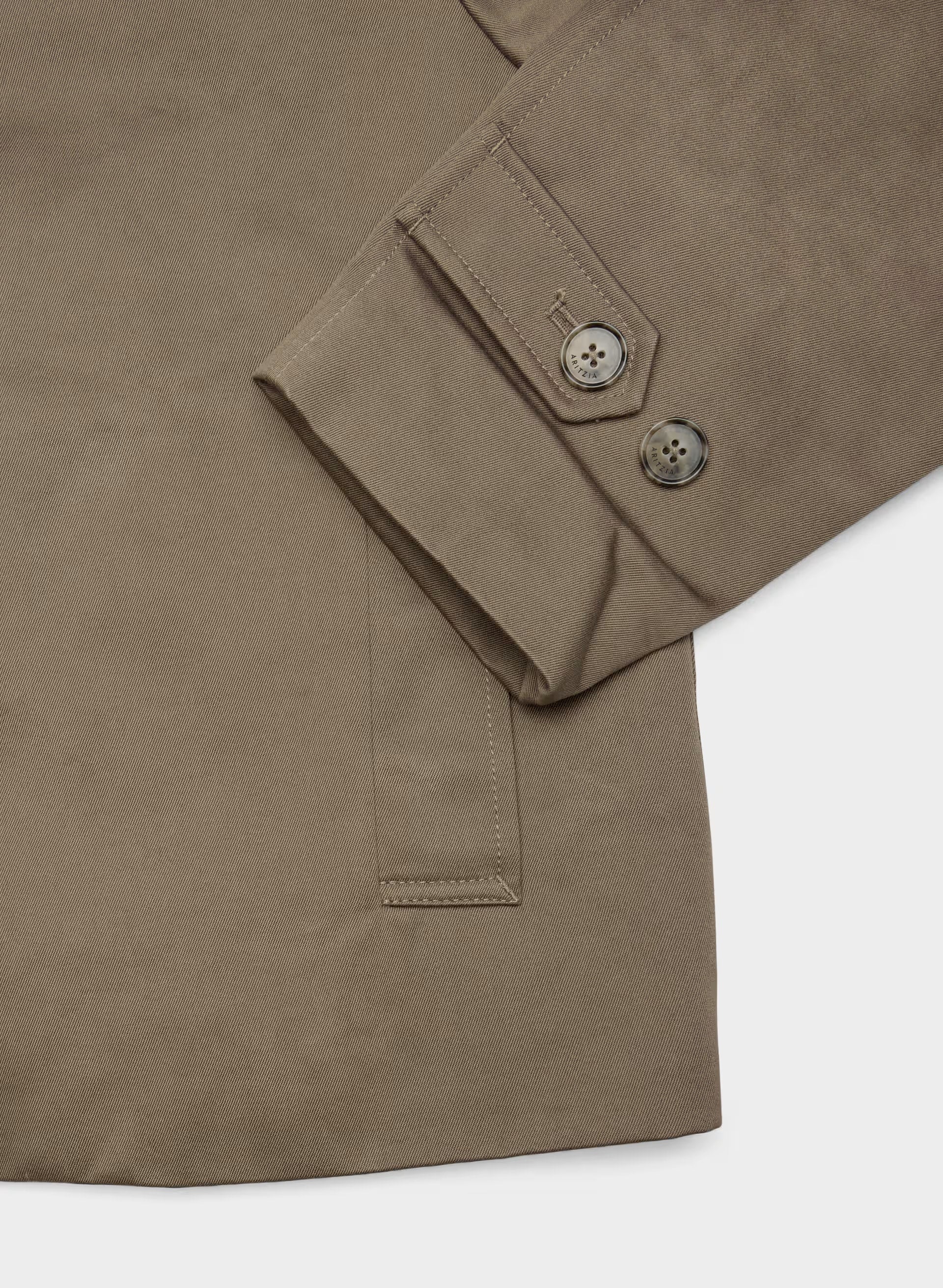 The Regent Short Trench Coat - Rich Twill - COLA TAUPE
