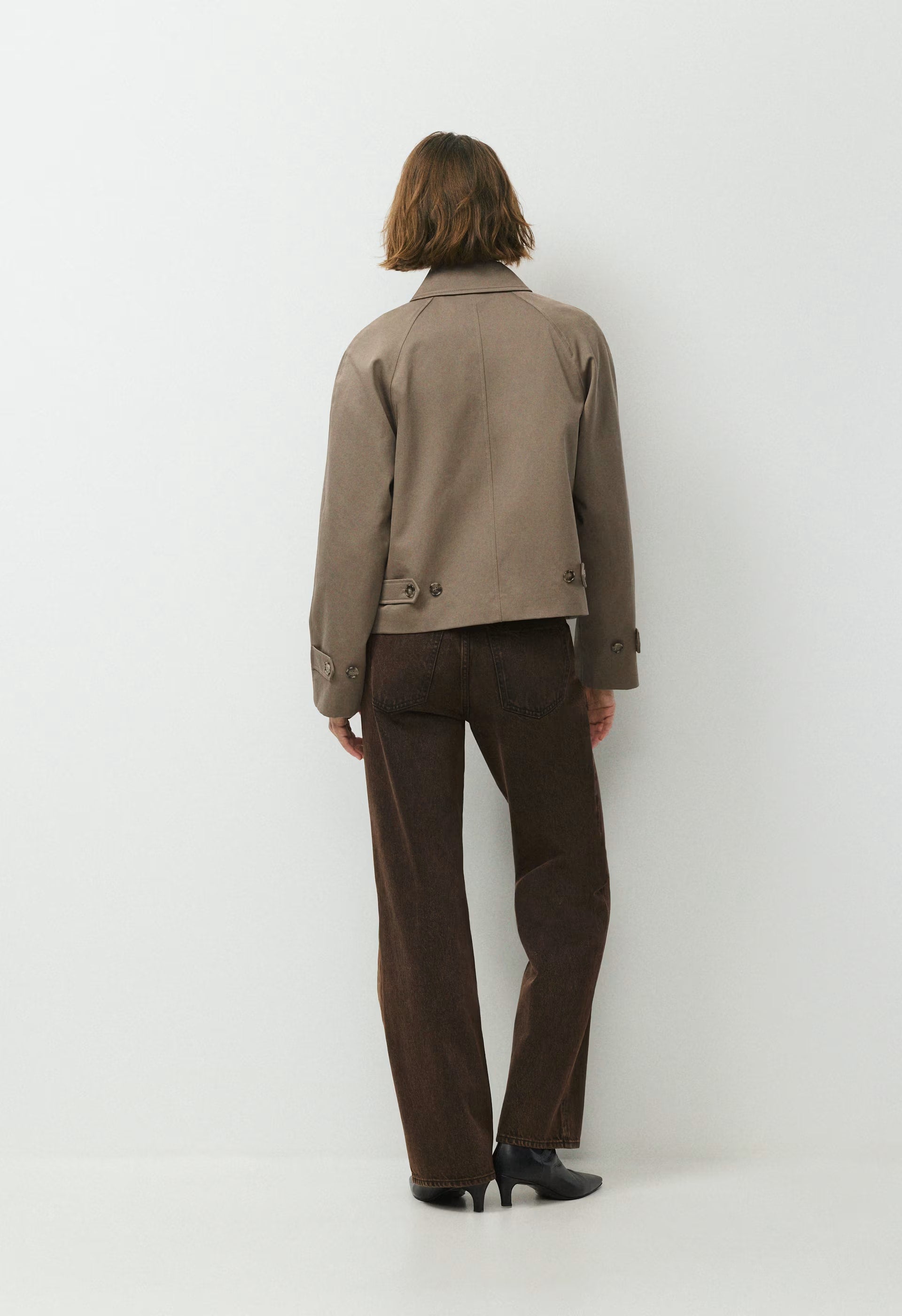 The Regent Short Trench Coat - Rich Twill - COLA TAUPE