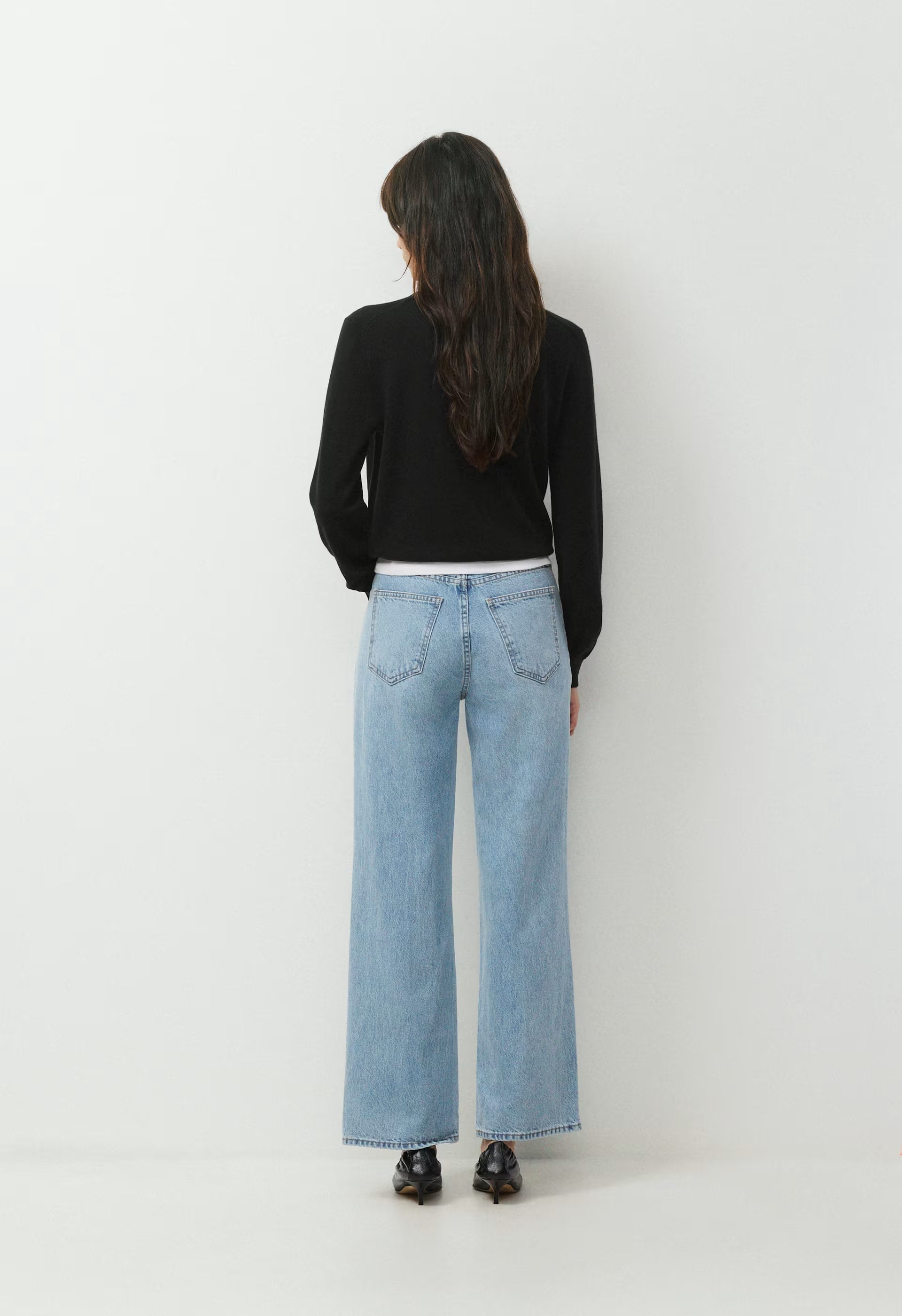 Denim Forum The Farrah Hi-Rise Wide Jean - 7 YRS BLEU TABOO
