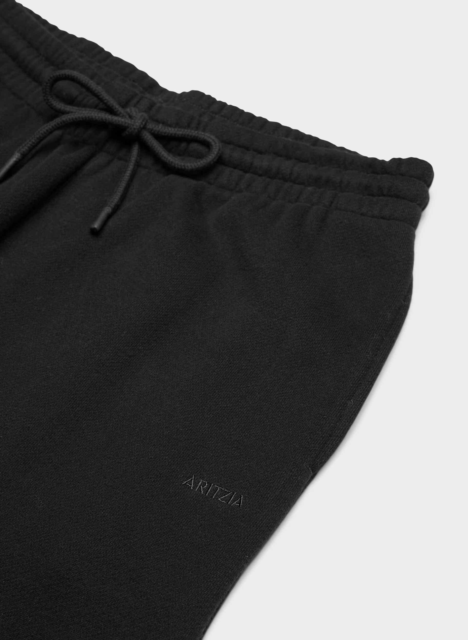 Cozy Sweatfleece Boyfriend Wide Sweatpant - BLACK