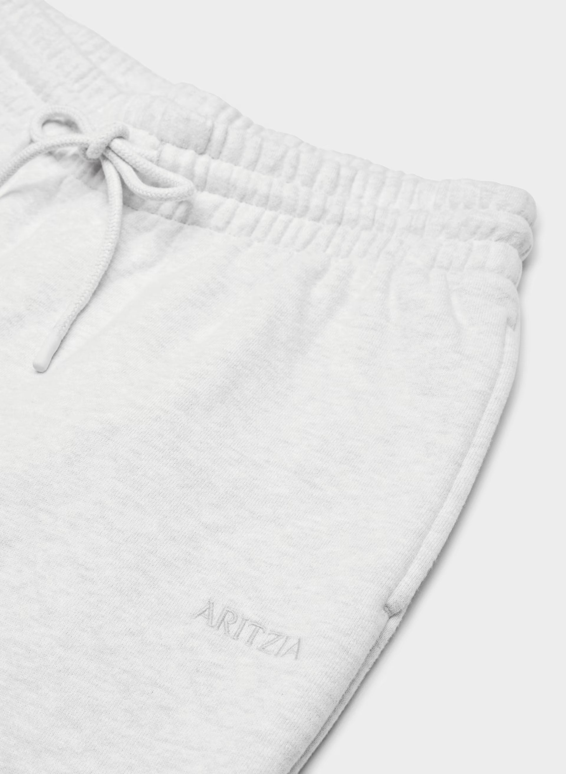 Cozy Sweatfleece Boyfriend Wide Sweatpant - HEATHER CLOUD WHITE