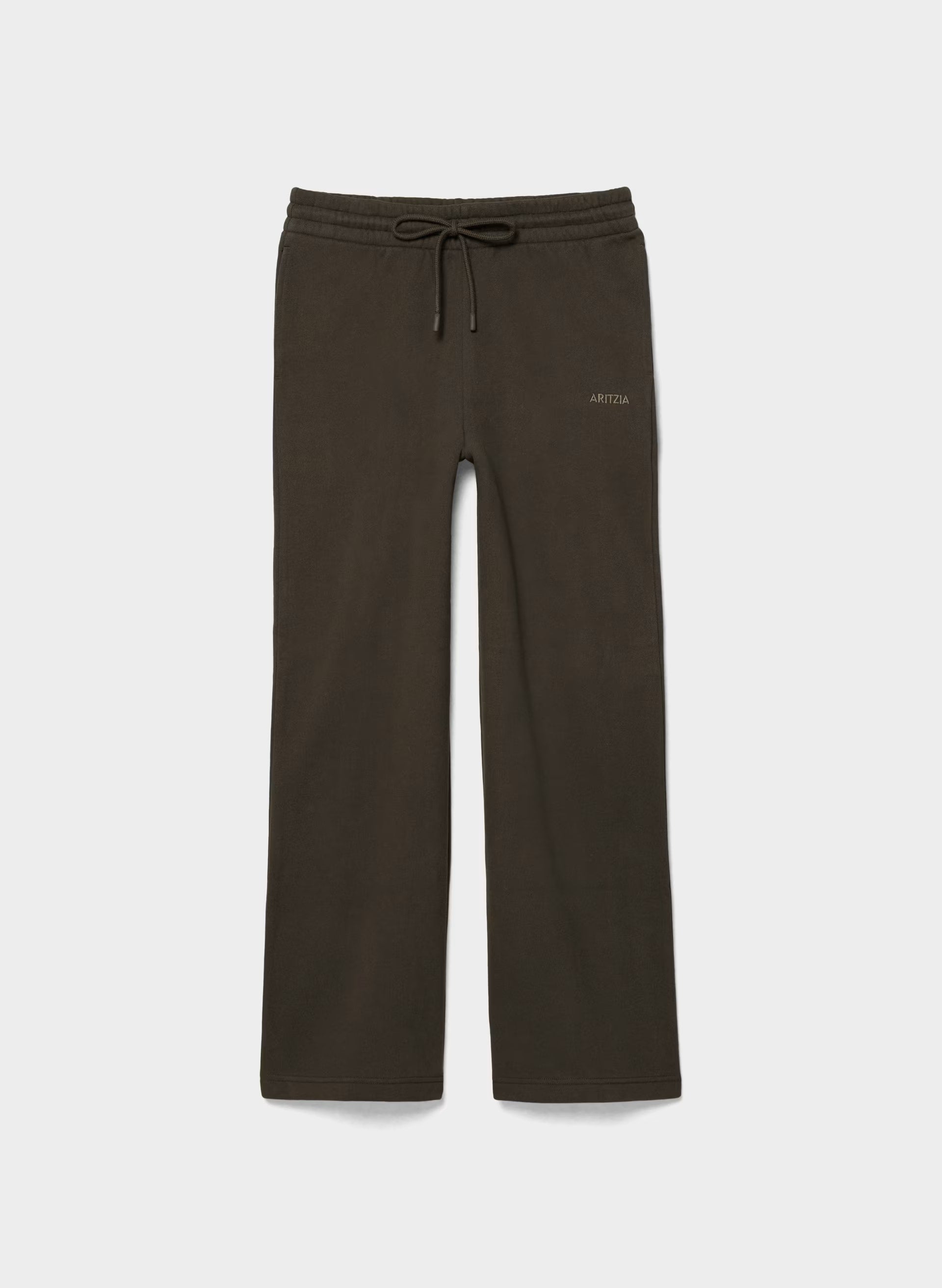 Cozy Sweatfleece Boyfriend Wide Sweatpant - CACAO NIB BROWN