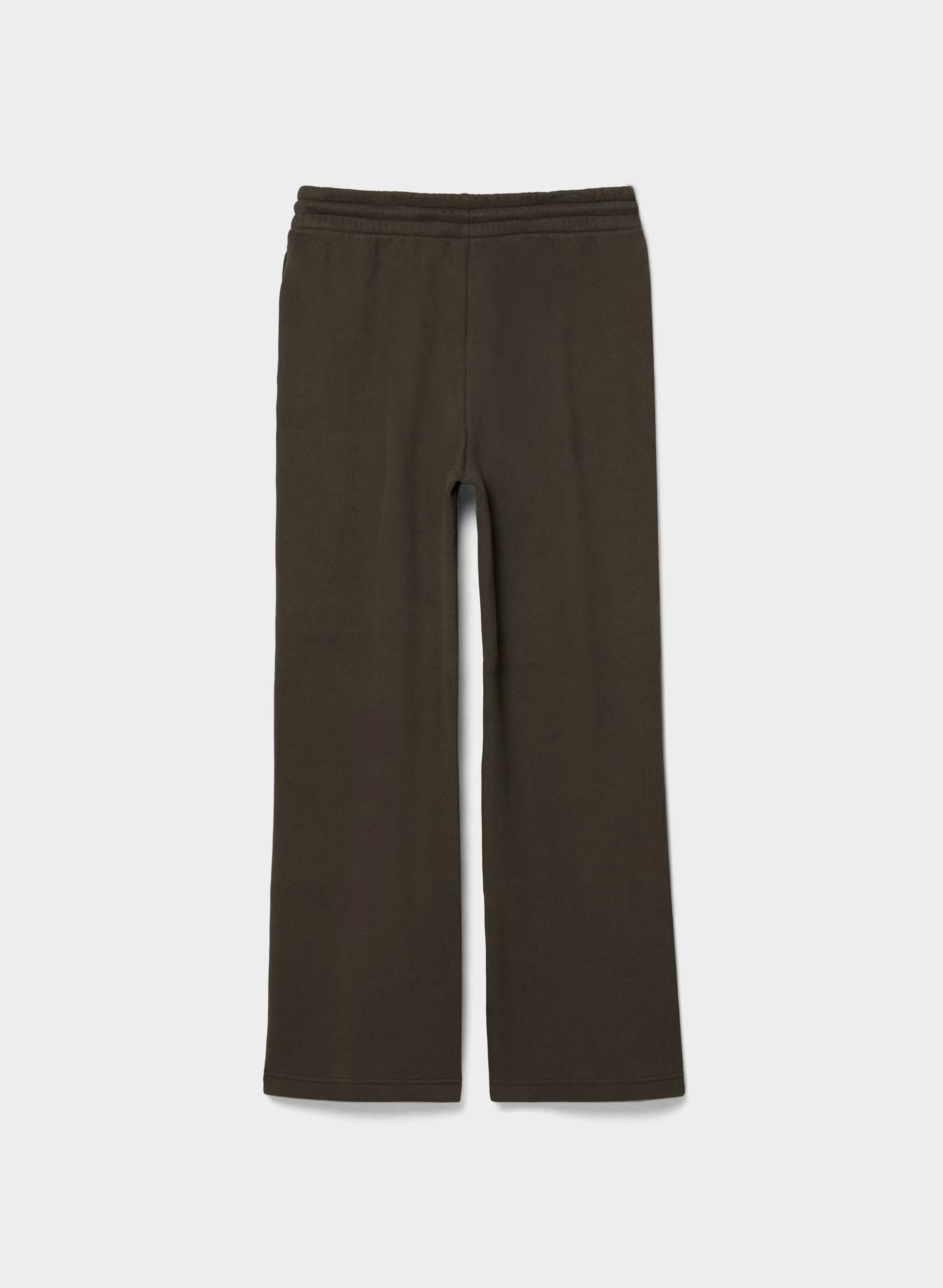 Cozy Sweatfleece Boyfriend Wide Sweatpant - CACAO NIB BROWN