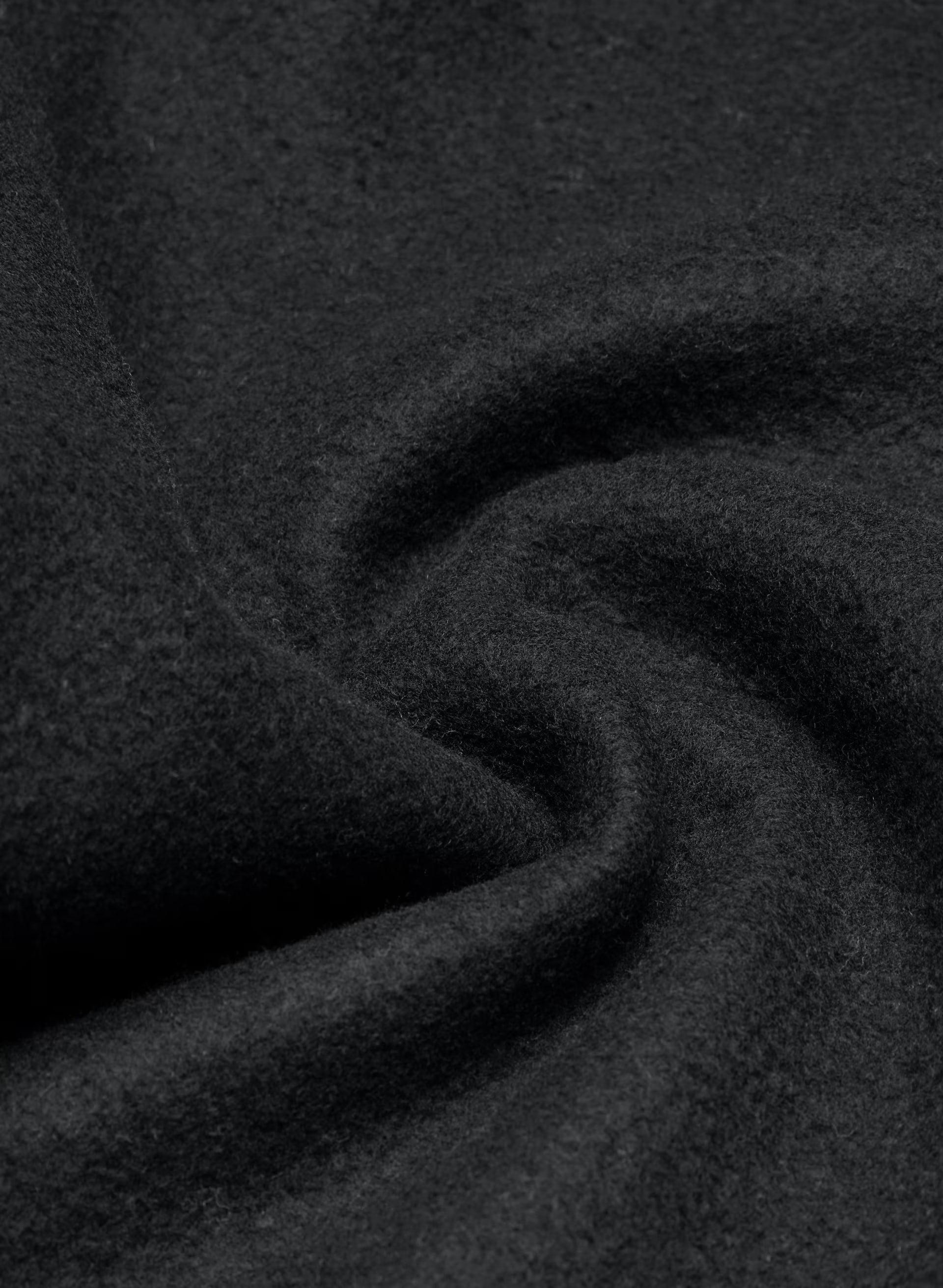 Cozy Sweatfleece Boyfriend Wide Sweatpant - BLACK