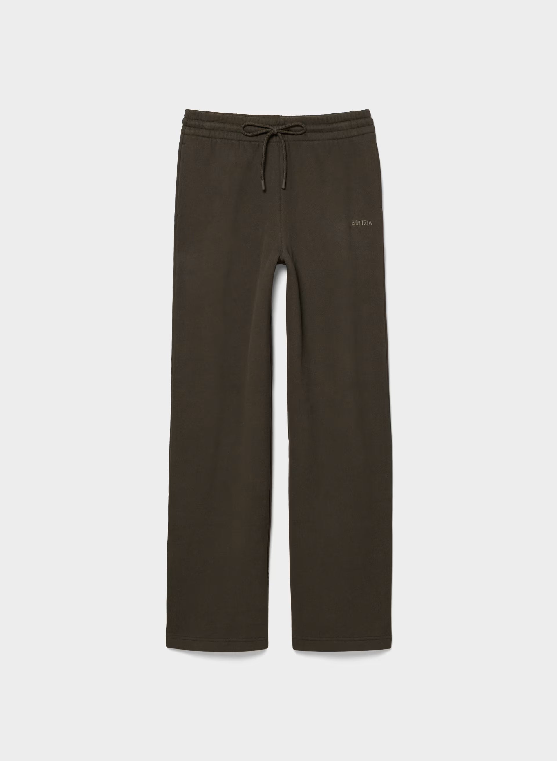 Cozy Sweatfleece Boyfriend Wide Sweatpant - CACAO NIB BROWN
