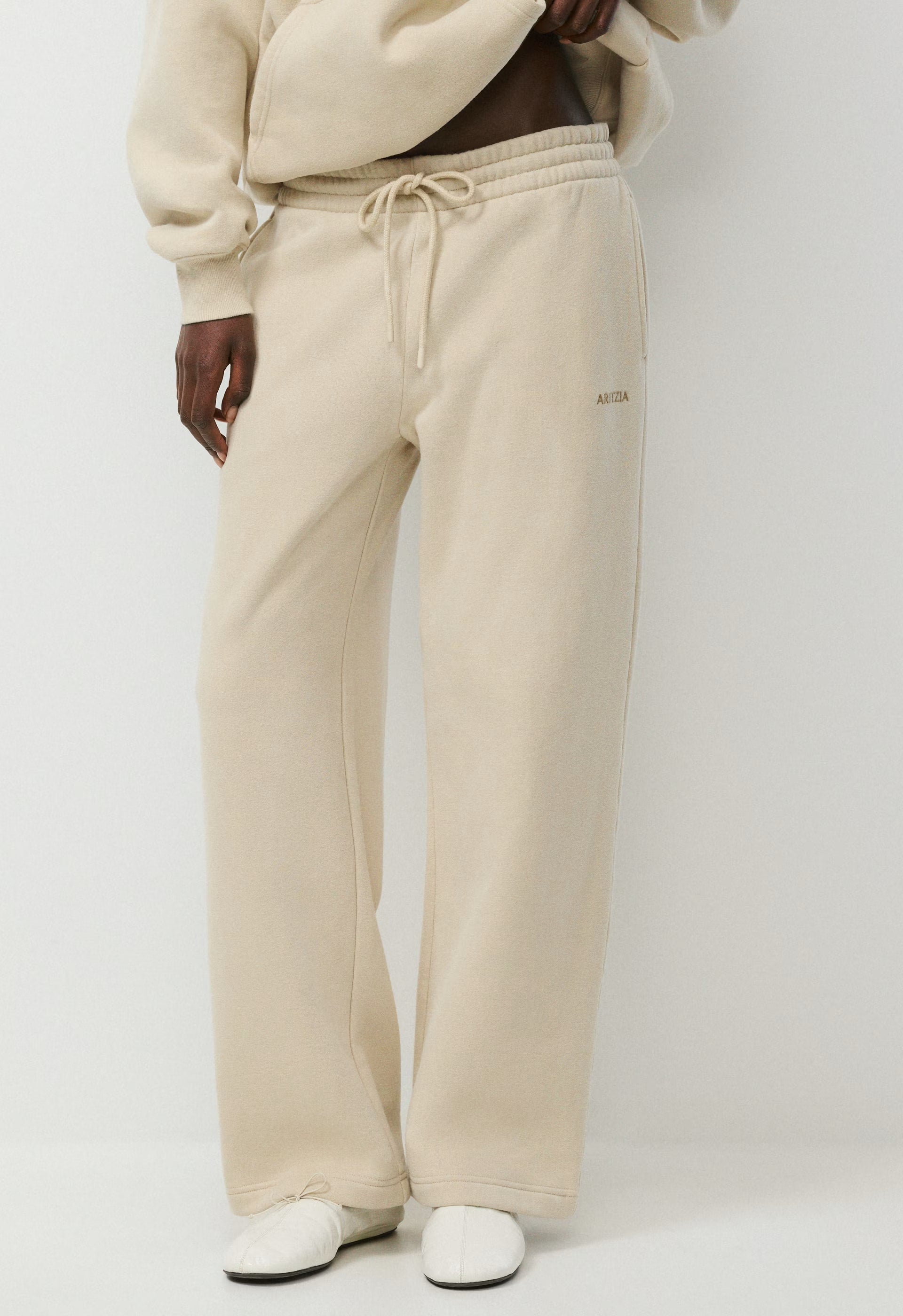Cozy Sweatfleece Boyfriend Wide Sweatpant - MULLEIN