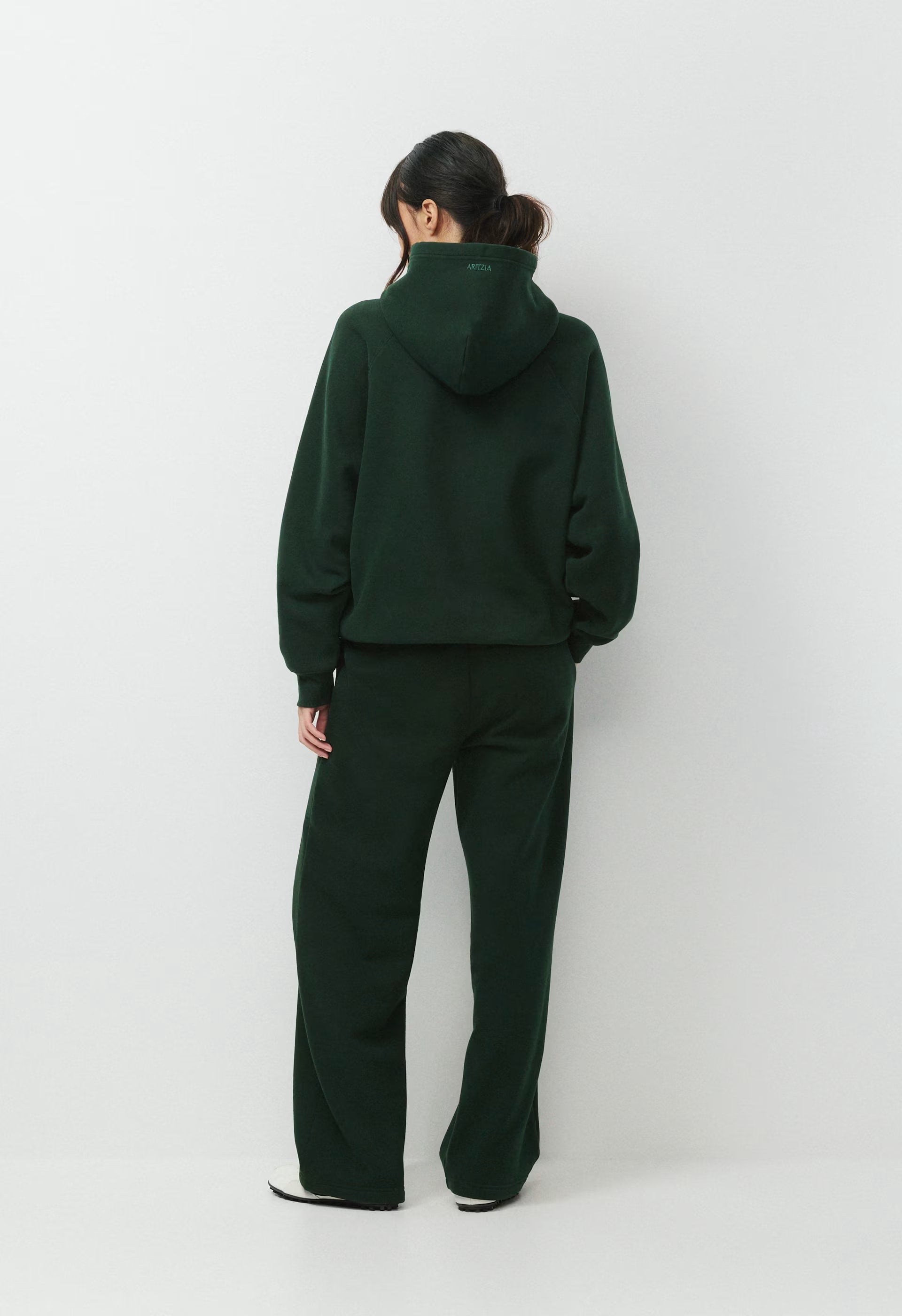 Cozy Sweatfleece Boyfriend Wide Sweatpant - FIGTREE GREEN