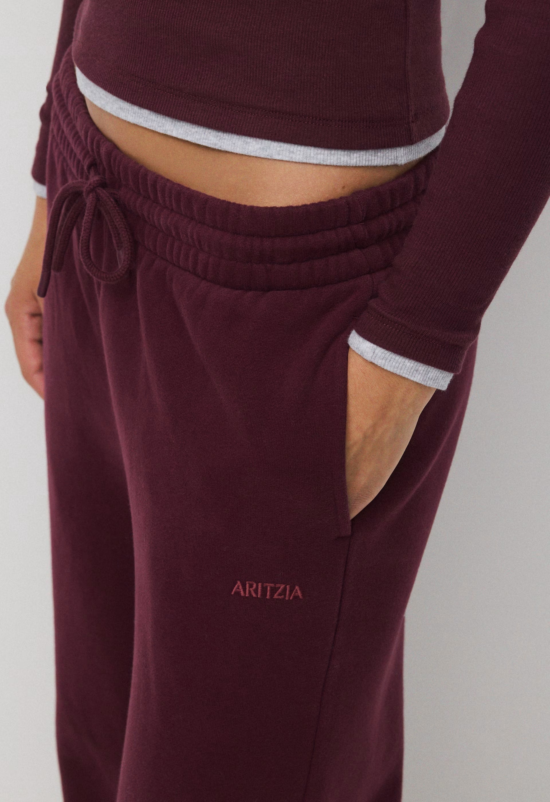 Cozy Sweatfleece Boyfriend Wide Sweatpant - MAGNOLIA