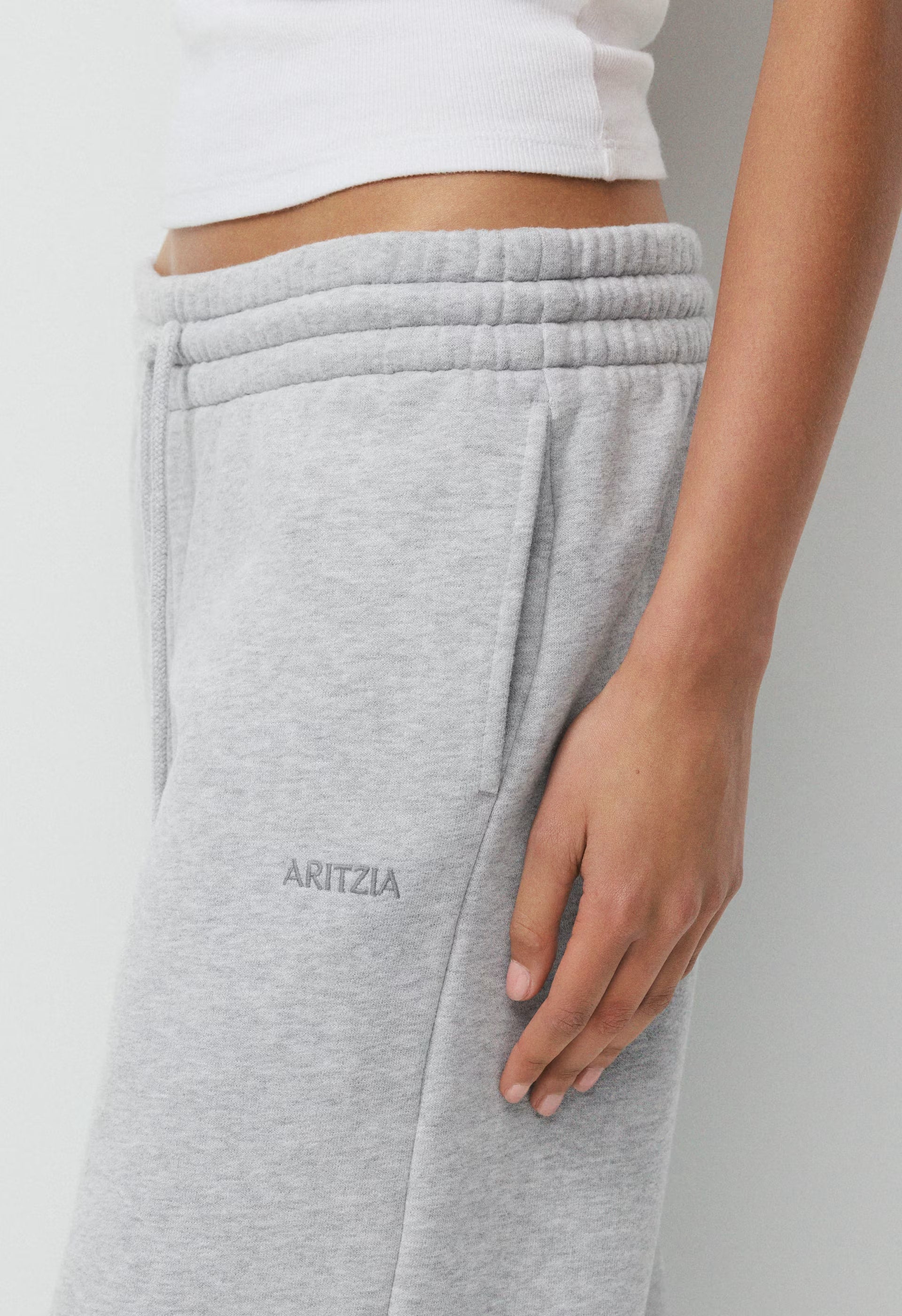 Cozy Sweatfleece Boyfriend Wide Sweatpant - HEATHER CHROME
